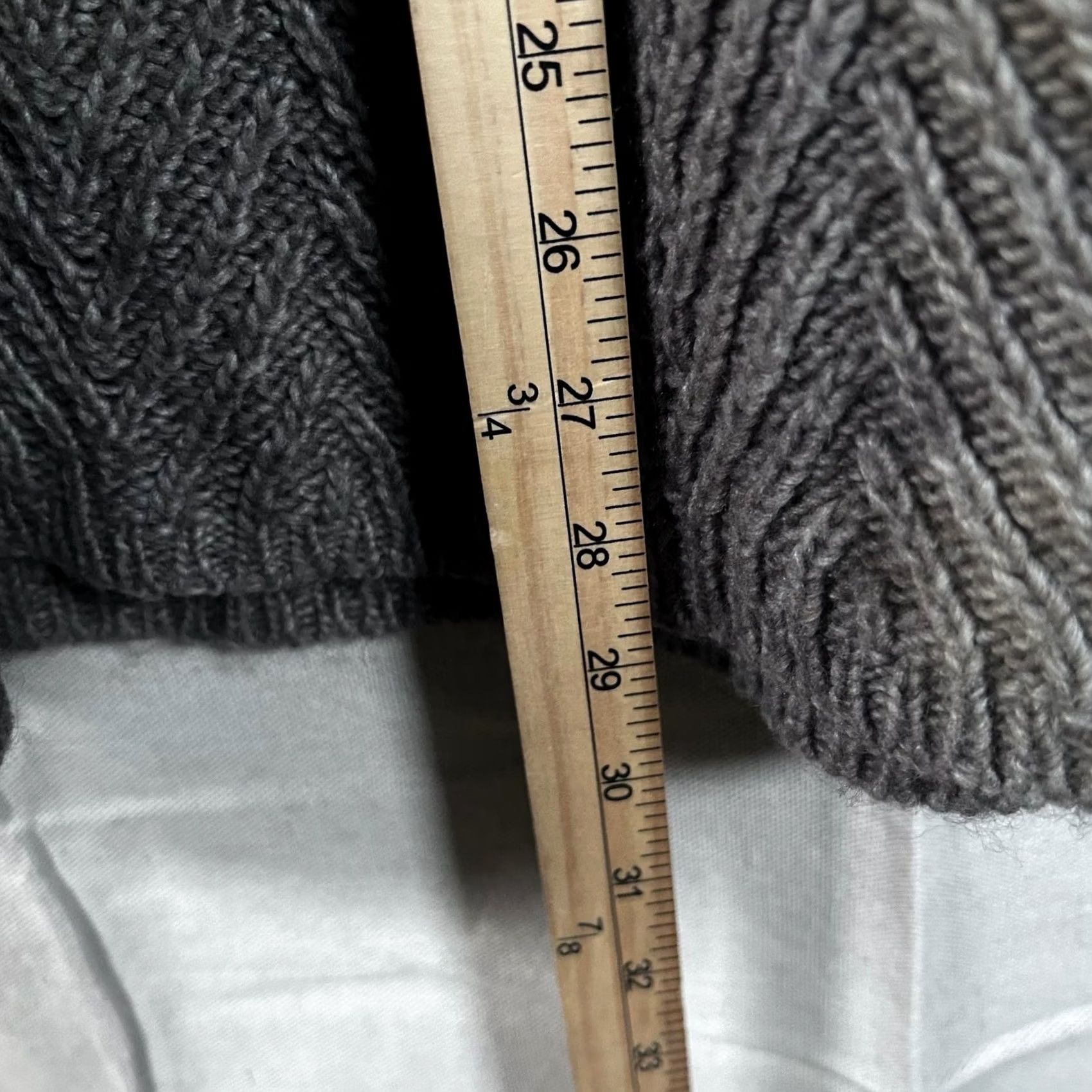 Vintage Woolrich Womens XL Gray Chevron Knit Layered Look Mock Neck Sweater Wool Blend Mens? Size XL / US 12-14 / IT 48-50 - 6 Thumbnail