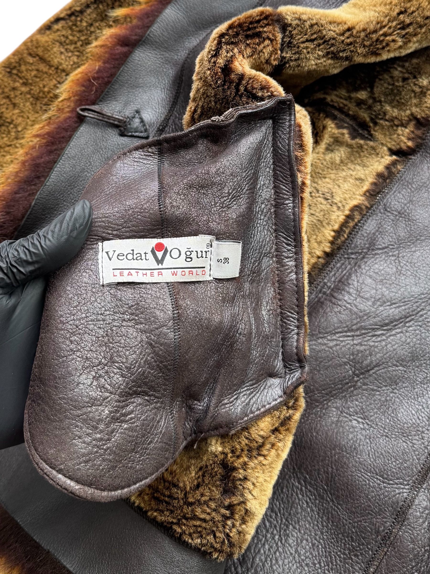 Vintage Real Sheepskin Coat From The 90's(V42) Size S / US 4 / IT 40 - 7 Thumbnail
