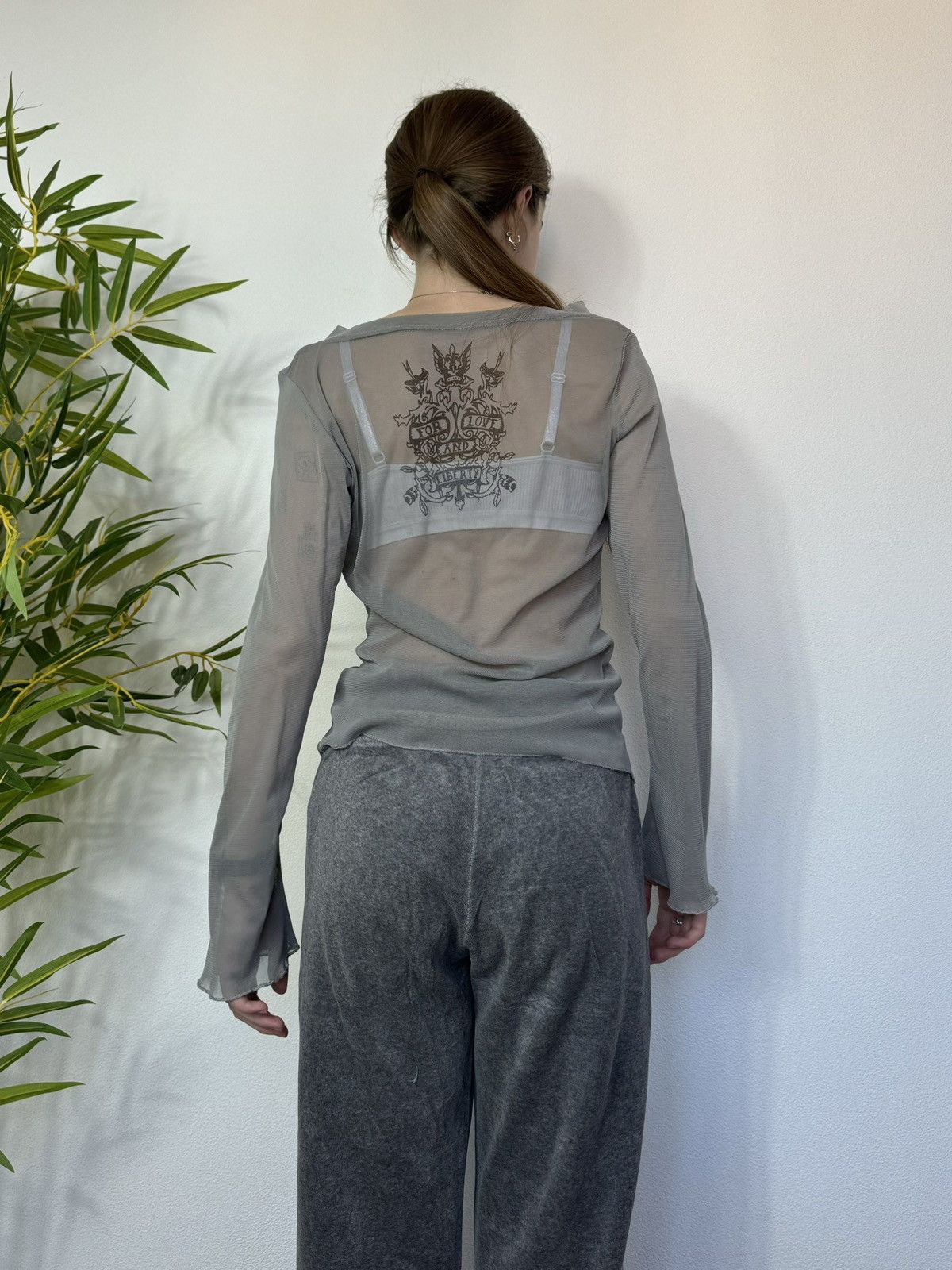 Vintage VINTAGE PRINTED MESH LONG SLEEVE Size M / US 6-8 / IT 42-44 - 3 Thumbnail