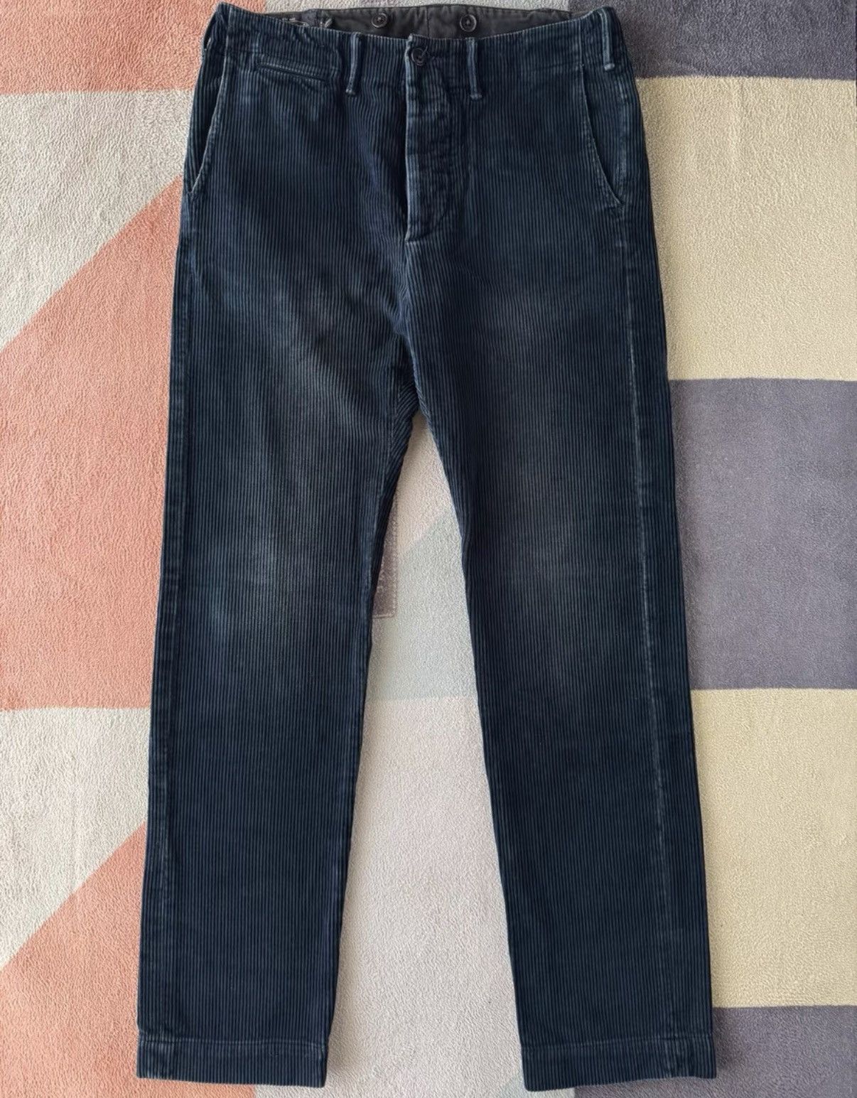 RRL Ralph Lauren RRL Ralph Lauren Double RL Indigo Corduroy Pants K22 Size US 30 / EU 46 - 1 Thumbnail