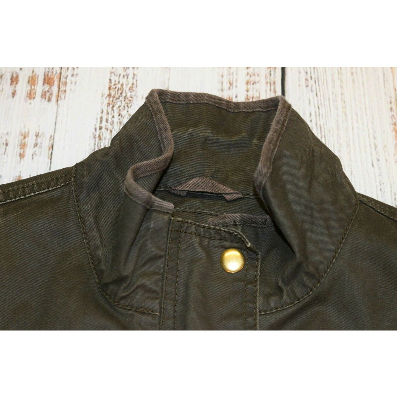 J.Crew J.CREW Downtown Field Jacket Coat S Olive Waxed Relaxed Boyfriend Womens Jacket Size S / US 4 / IT 40 - 5 Thumbnail