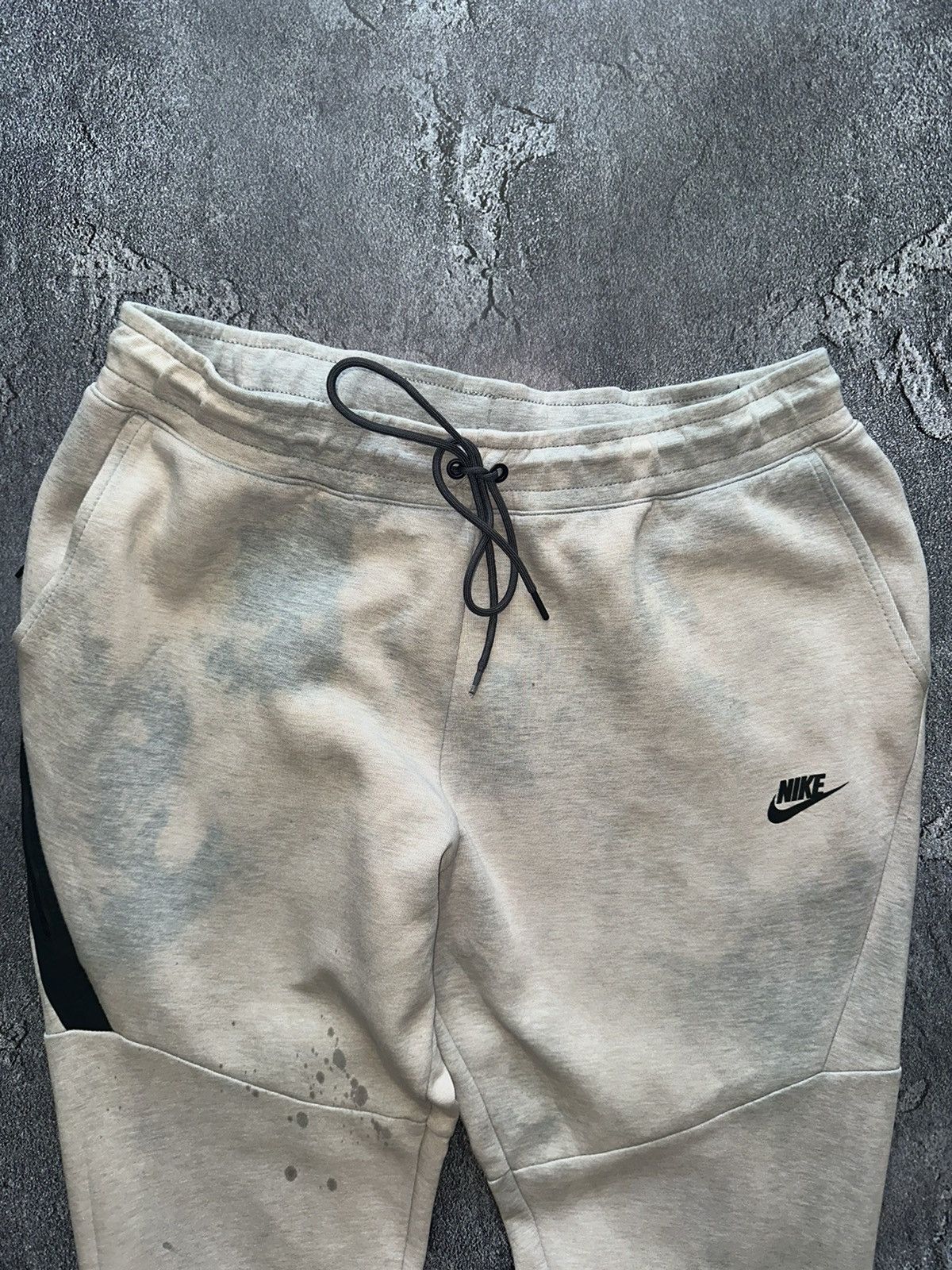 Nike 🌪️ Y2K Crazy Custom Nike Tech Fleece Pants Tie Dye Size US 37 - 6 Thumbnail