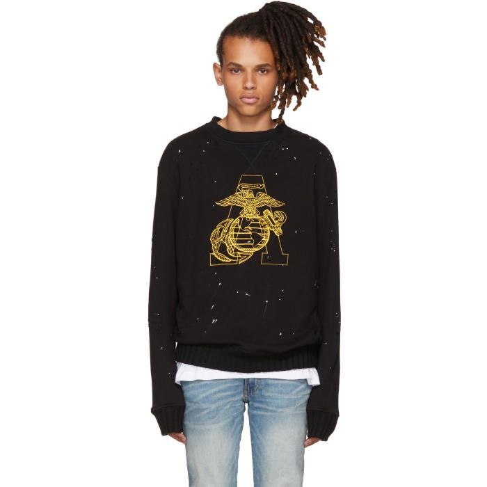 Amiri Rare Amiri Marine Eagle Sweatshirt Size US XXL / EU 58 / 5 - 1 Thumbnail
