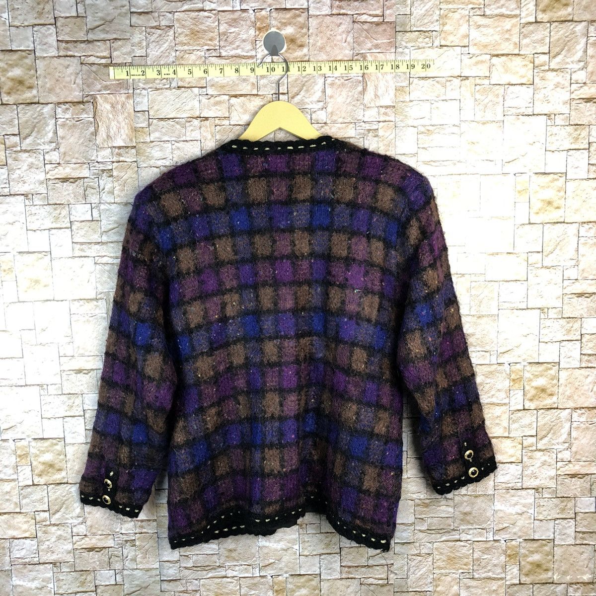 Vintage Japanese Brand Purple Cardigan Knitwear #A680 Size M / US 6-8 / IT 42-44 - 14 Thumbnail