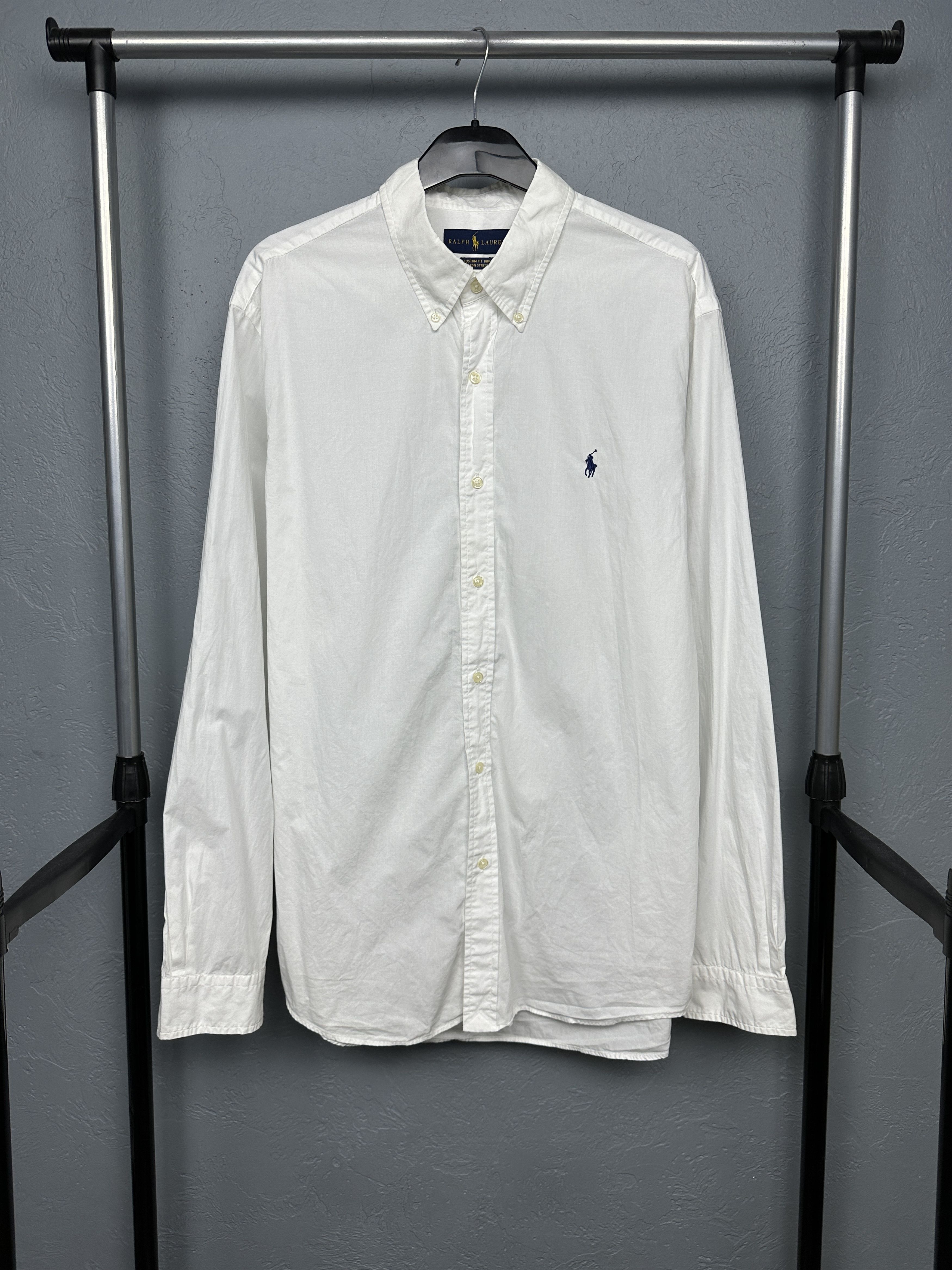 Polo Ralph Lauren Polo Ralph Lauren Mens Long Sleeve White Shirt Size US XL / EU 56 / 4 - 1 Thumbnail