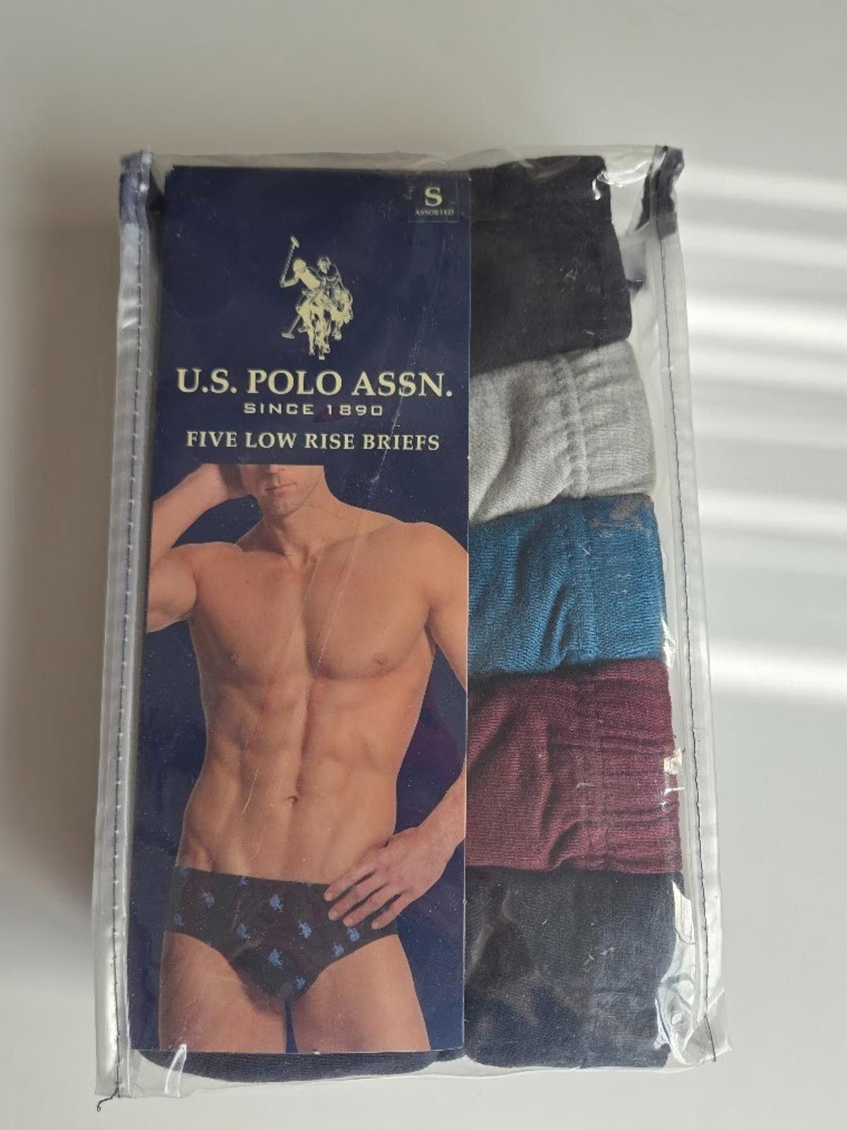 U.S. Polo Assn. US POLO ASSN 5 Pack Cotton Low Rise Briefs Men's NWT Size ONE SIZE - 1 Preview