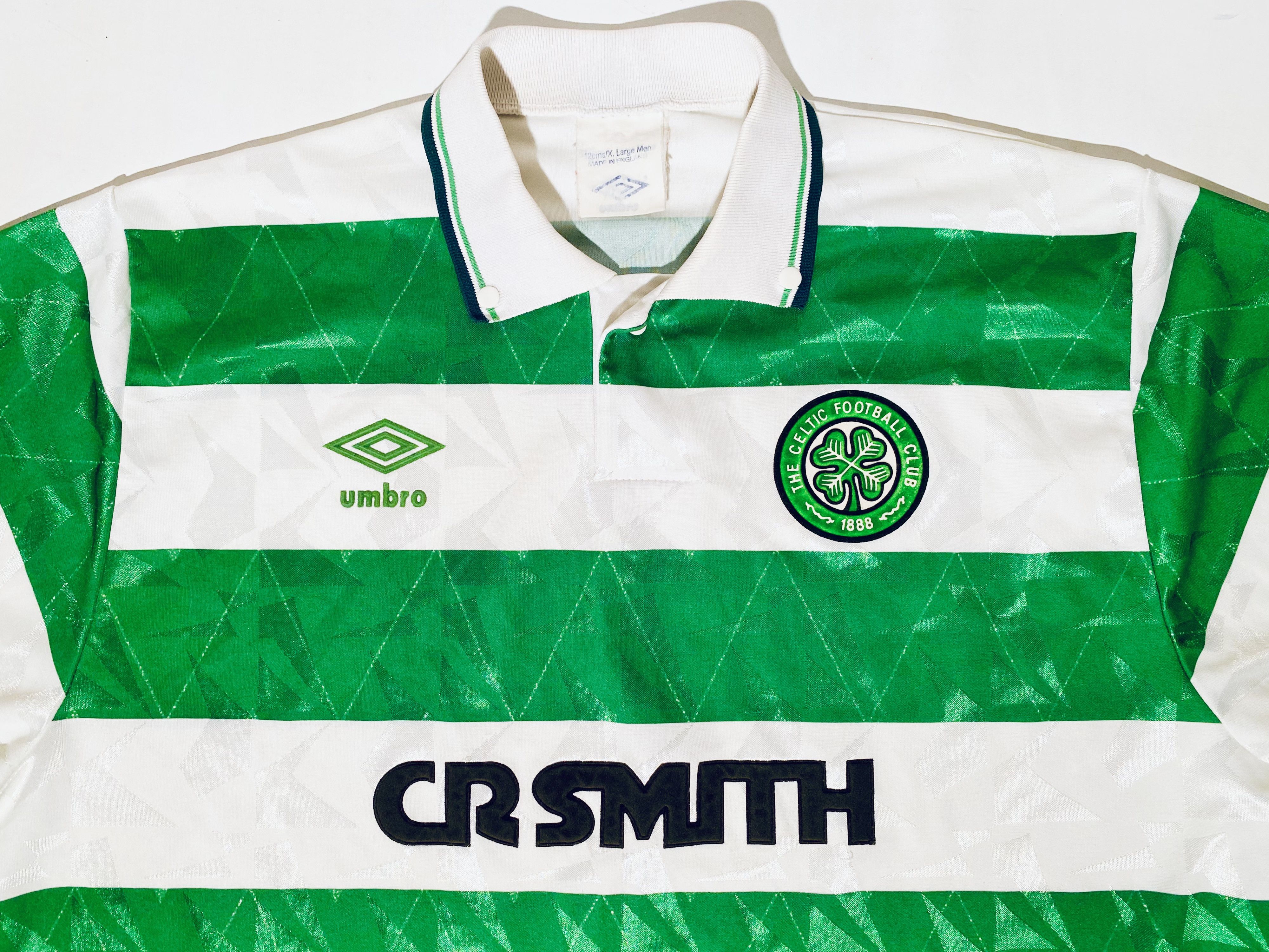 Umbro Celtic Home Jersey Shirt 1989 - 1991 Size US XL / EU 56 / 4 - 4 Thumbnail