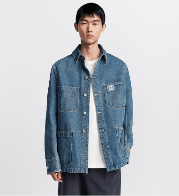 Dior o1w1db10625 Dior Charm Overshirt in Blue Size US M / EU 48-50 / 2 - 5 Thumbnail