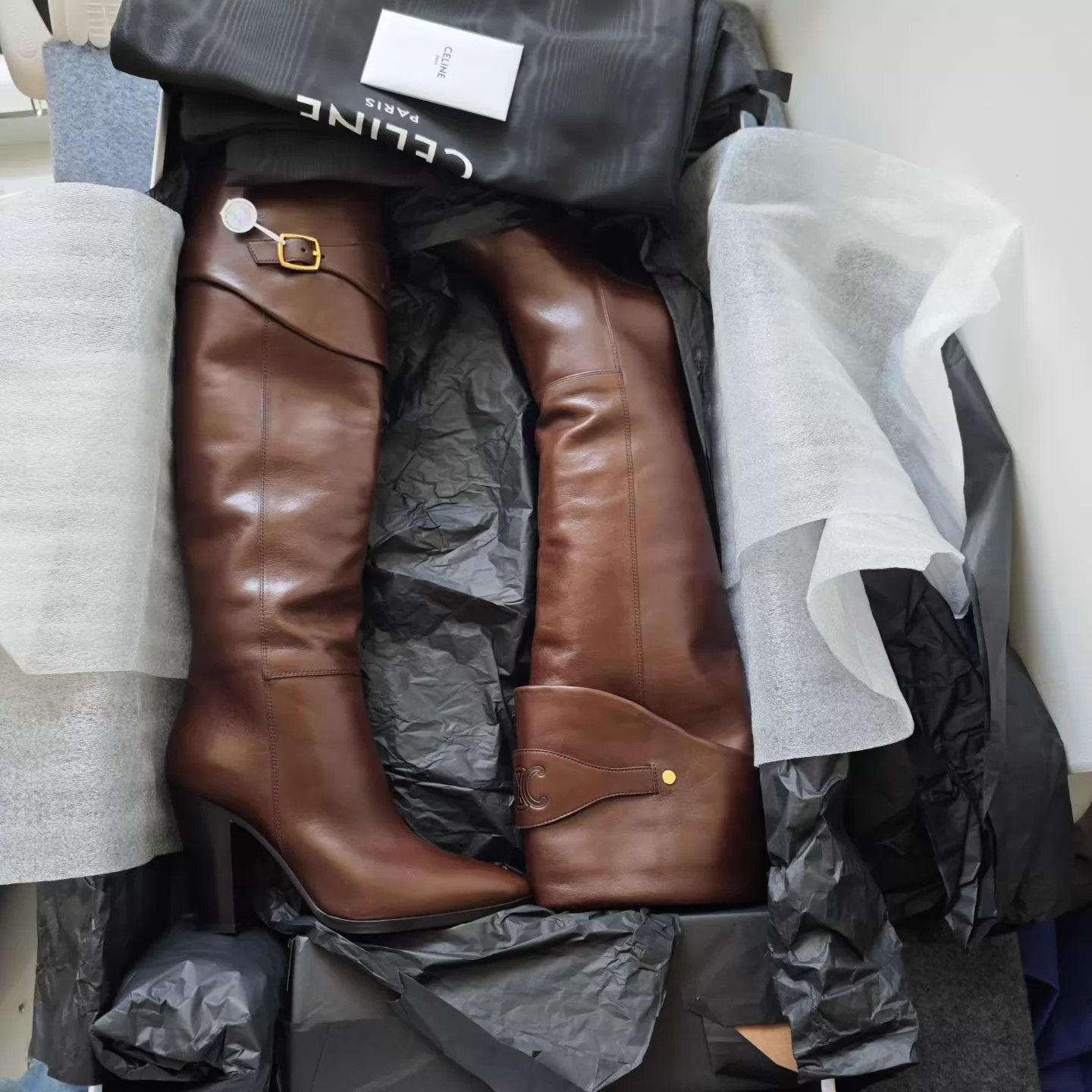 Celine Celine TRIOMPHE CELINE WILTERN Knee Boot 38.5 New Size US 8 / IT 38 - 8 Thumbnail