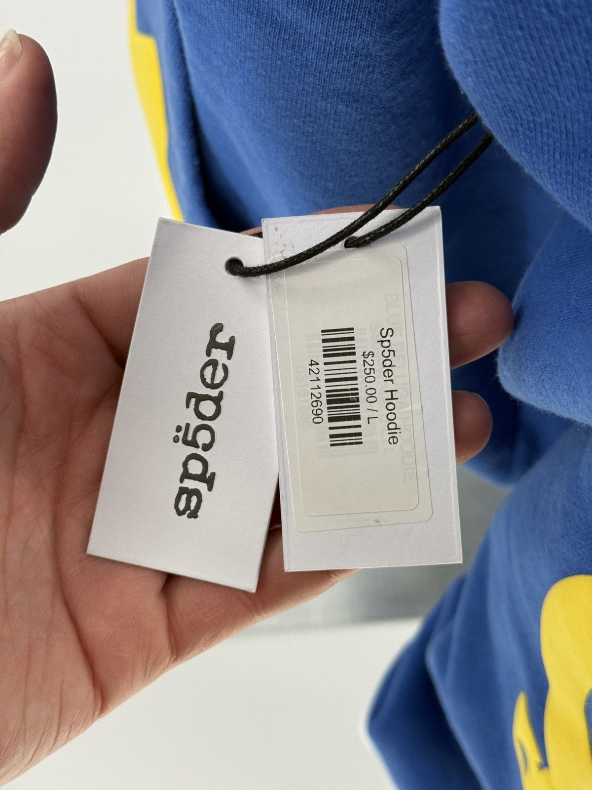 Sp5der SP5DER Beluga Hoodie TC Blue Pullover Mens Size L Size US L / EU 52-54 / 3 - 14 Thumbnail