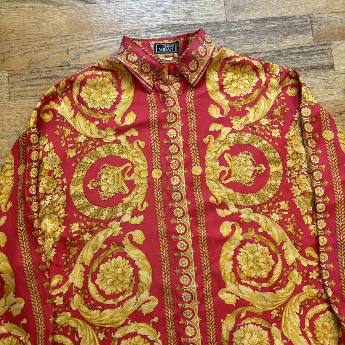 Versace c. 1992 Barocco Print Silk Shirt Size US S / EU 44-46 / 1 - 2 Thumbnail