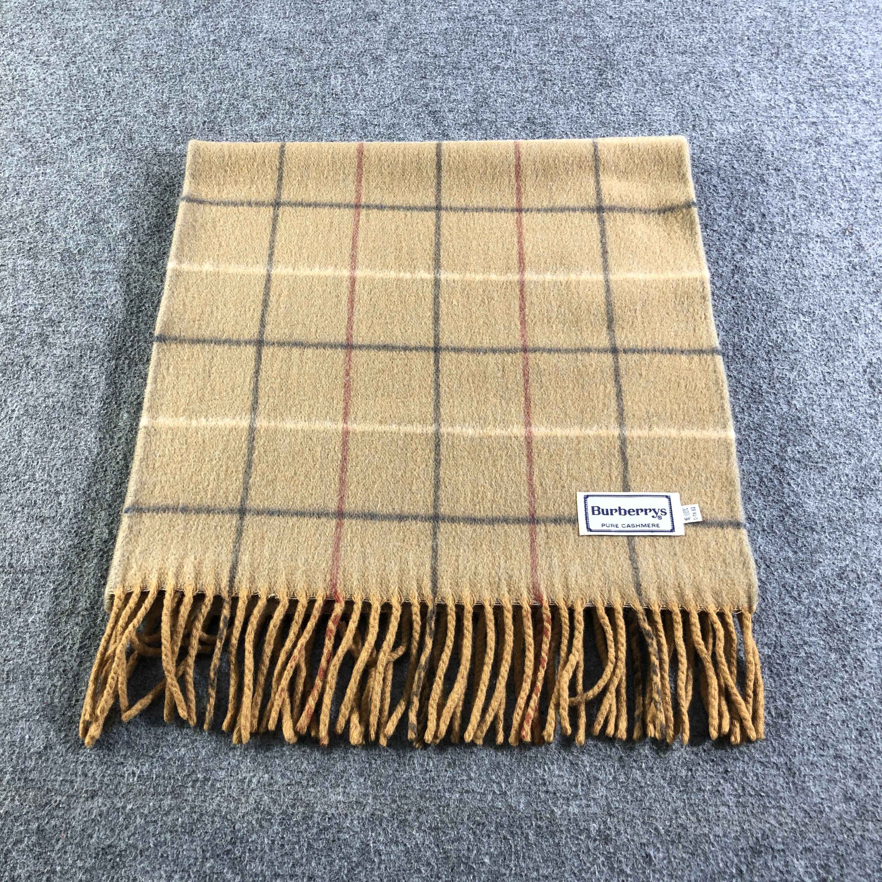 Burberry Vintage Burberrys Cashmere Scarf Muffler V2642 Size ONE SIZE - 3 Thumbnail