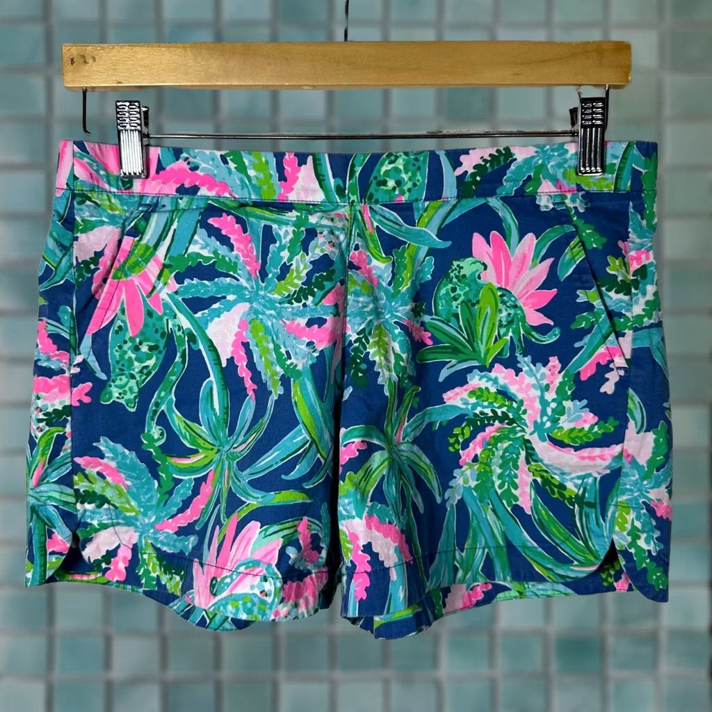 Lilly Pulitzer Lilly Pulitzer Callahan Shorts Womens S Multicolor Floral Tropical Beach 90s? Size 29" - 1 Thumbnail