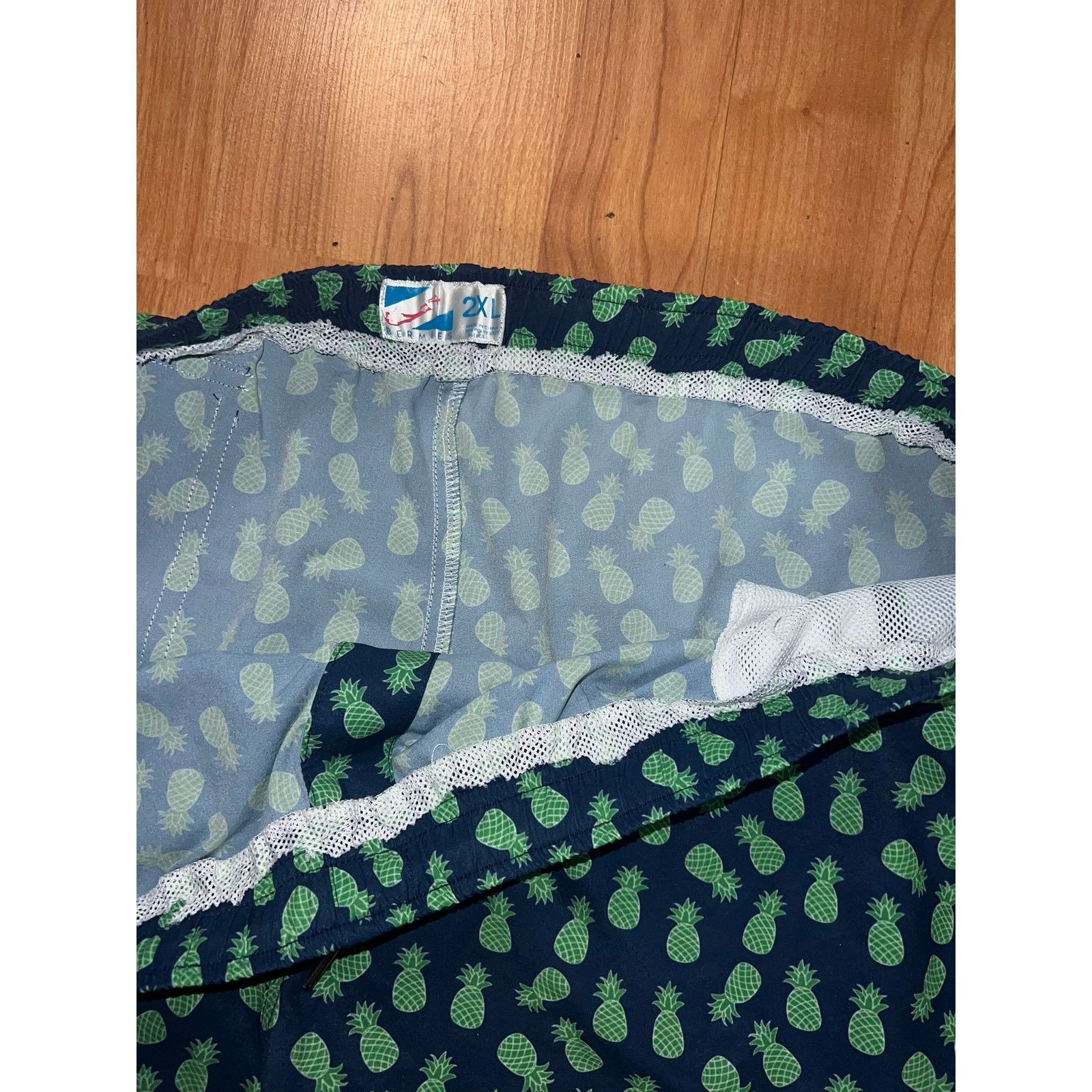 Vintage Bermies Pineapple Swim Shorts Trunks Pineapples Fruit 3.0 2X Size US 38 / EU 54 - 5 Thumbnail