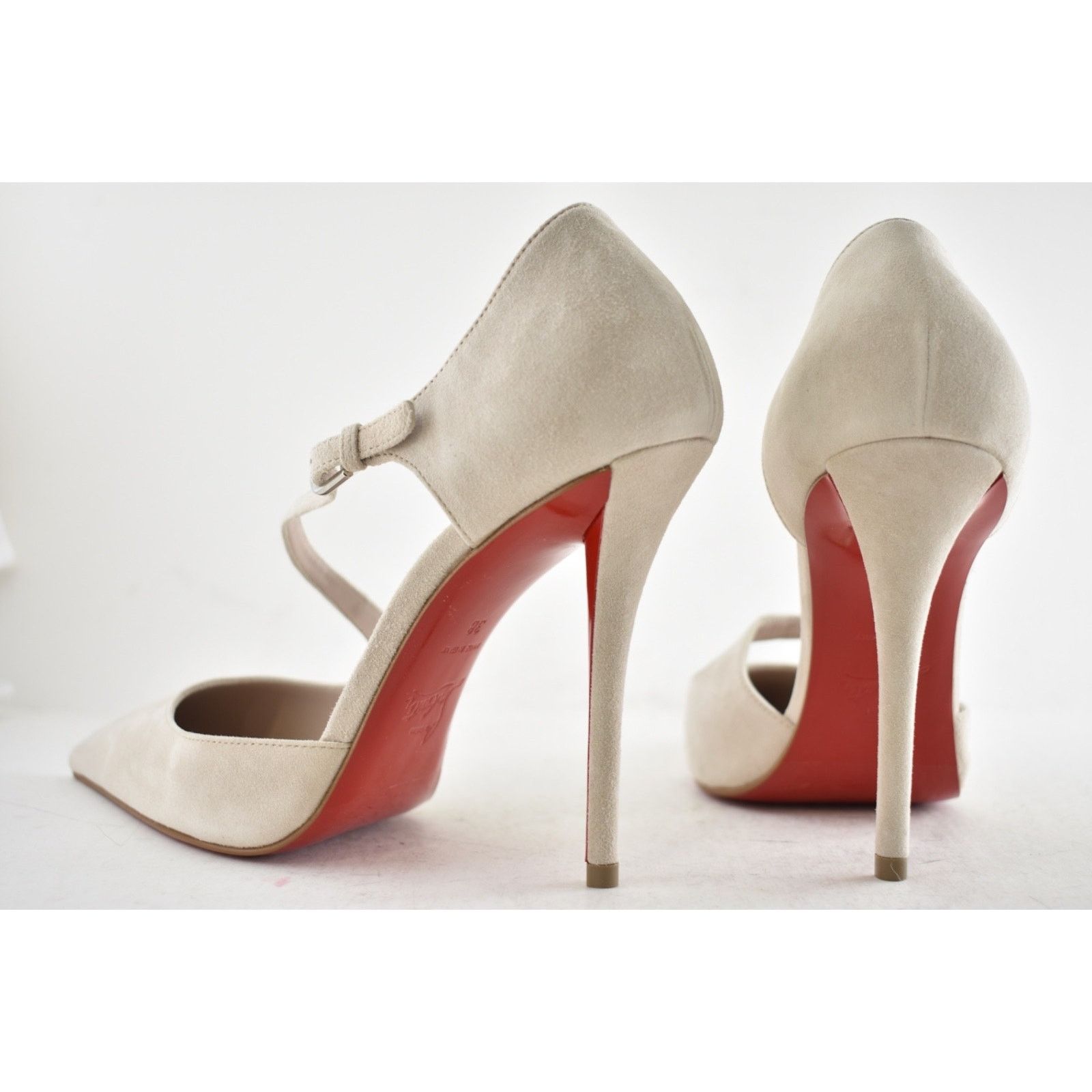 Christian Louboutin Christian Louboutin Miss Ziggyta 100 Pearl Beige Pump 39.5 Size US 9.5 / IT 39.5 - 20 Thumbnail