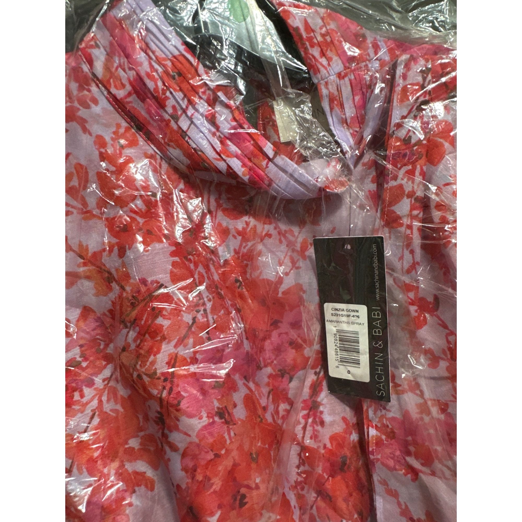 Sachin & Babi Sachin & Babi Cinzia Printed Organza Gown Amaranth Spray Ful Size XS / US 0-2 / IT 36-38 - 9 Thumbnail