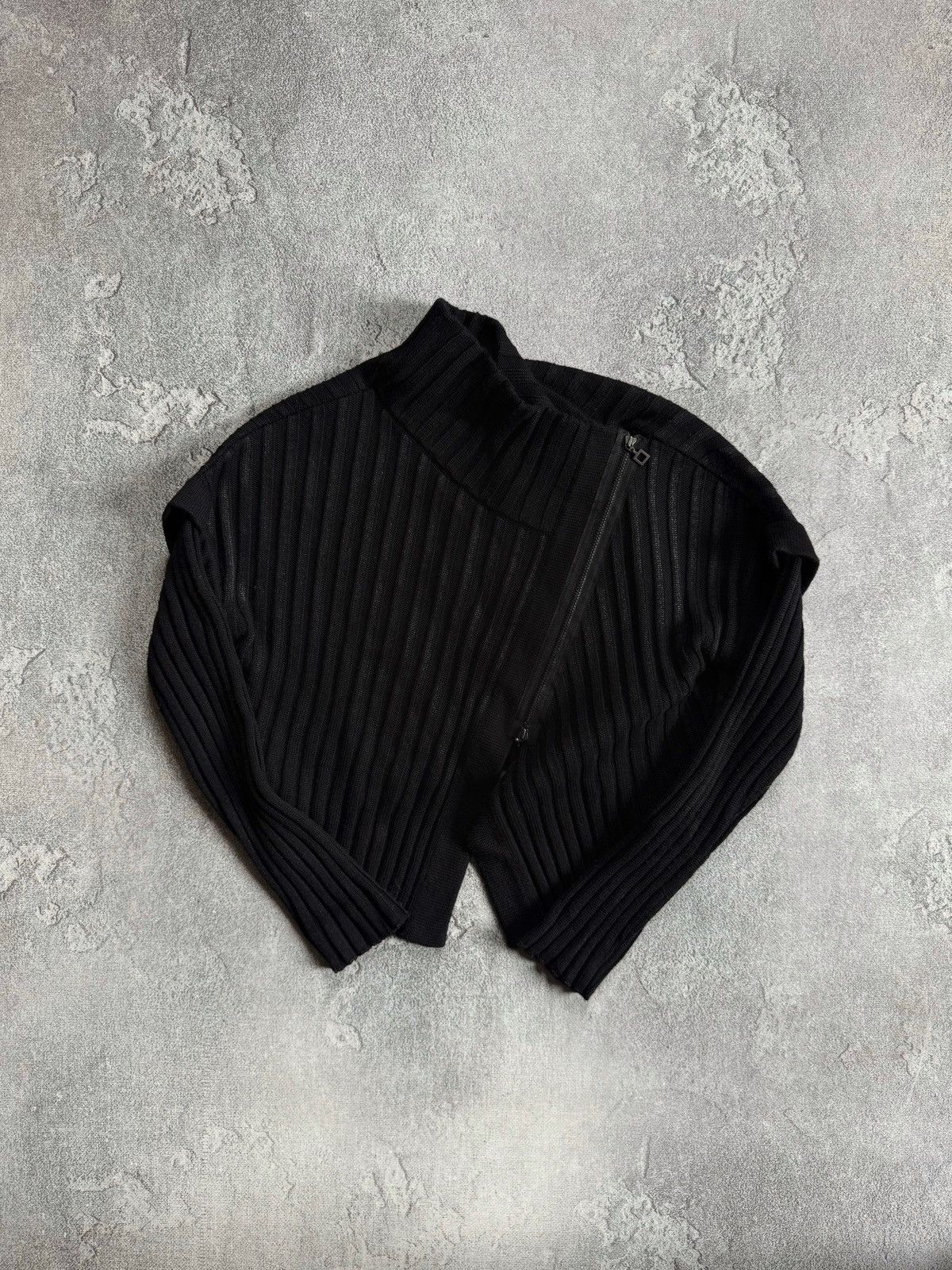 Sarah Pacini Sarah Pacini Vintage Asymmetrical Knit Zip Cardigan Sweater Size ONE SIZE - 1 Thumbnail
