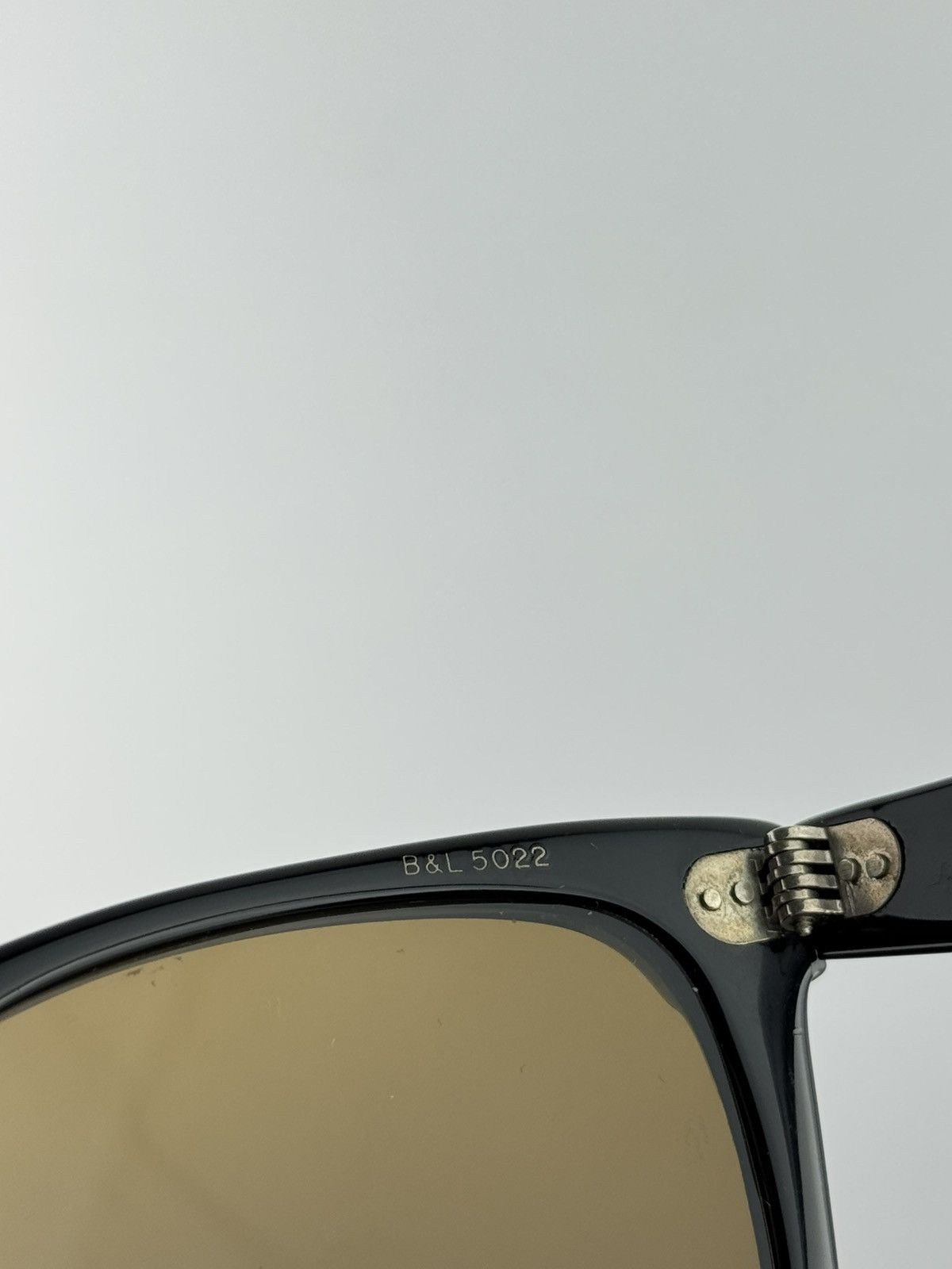 RayBan Vintage 80s Ray-Ban Wayfarer Black Gold Sunglasses B&L 5022 Size ONE SIZE - 11 Thumbnail