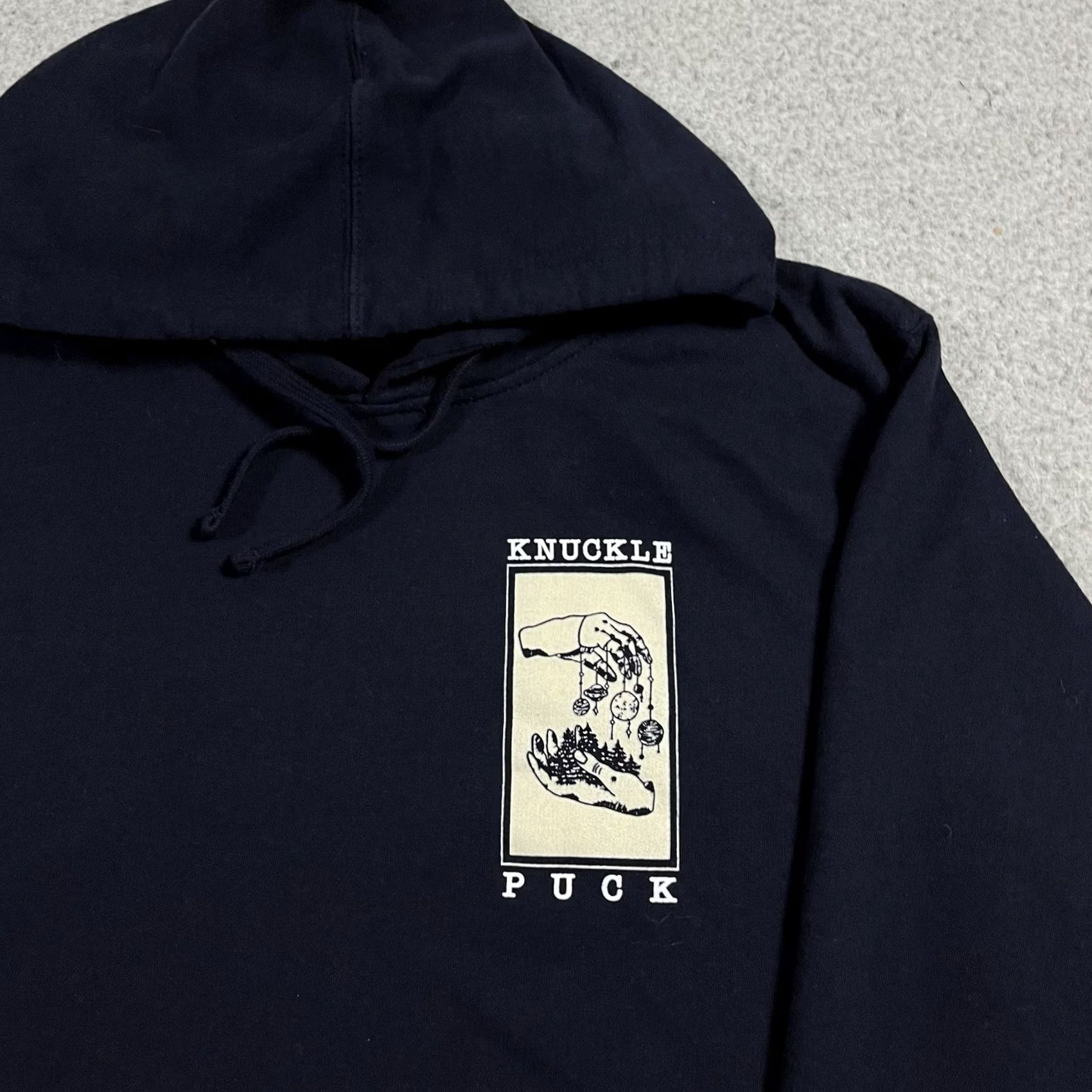 Vintage Knuckle Puck Hoodie Mens Small Sweatshirt Graphic Print Pullover Hooded Long Sleeve Blue Sl Size US S / EU 44-46 / 1 - 3 Thumbnail