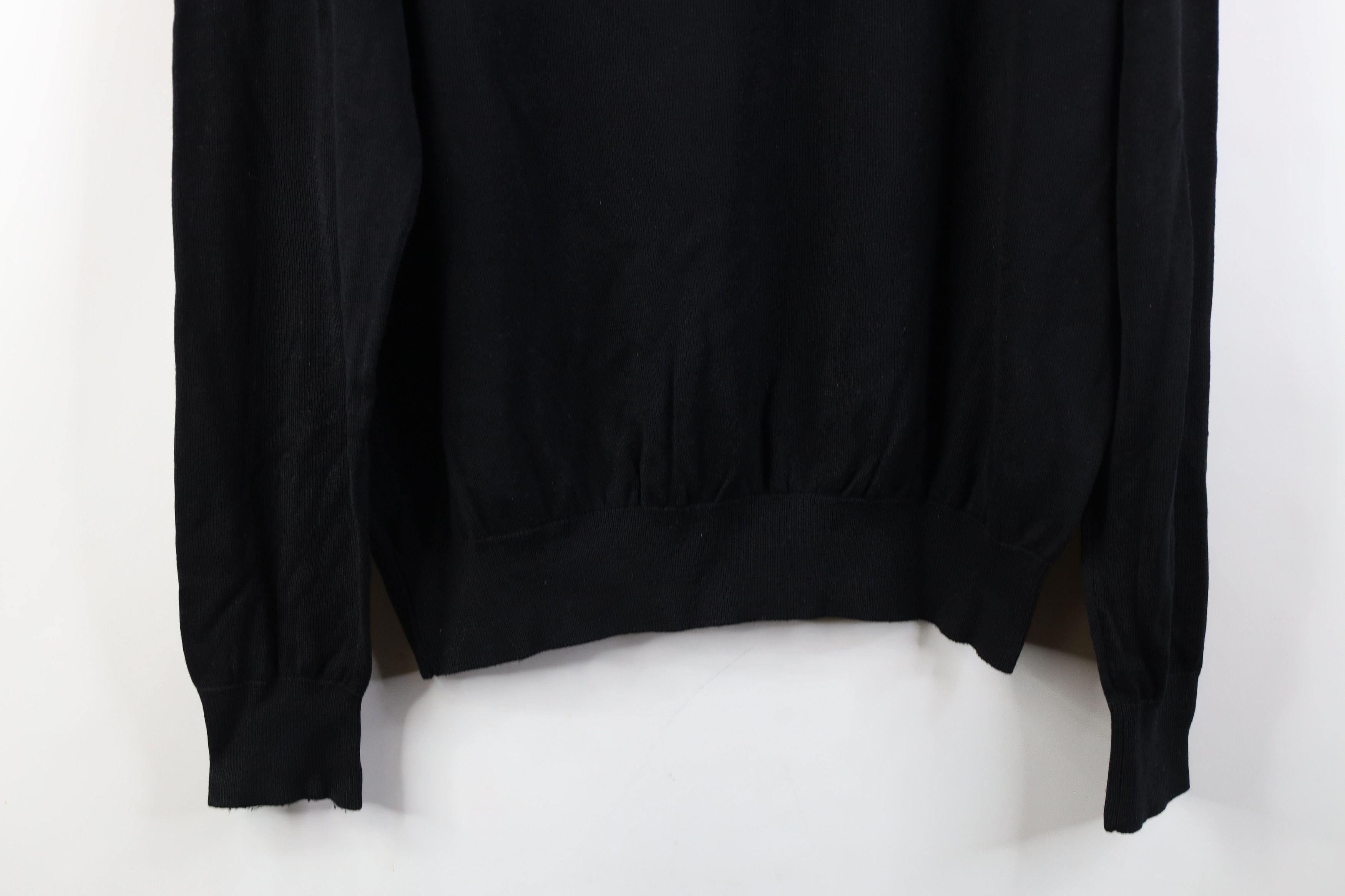 Vintage Vintage 90s Streetwear Silk Knit Collared Sweater Black Size US L / EU 52-54 / 3 - 13 Thumbnail