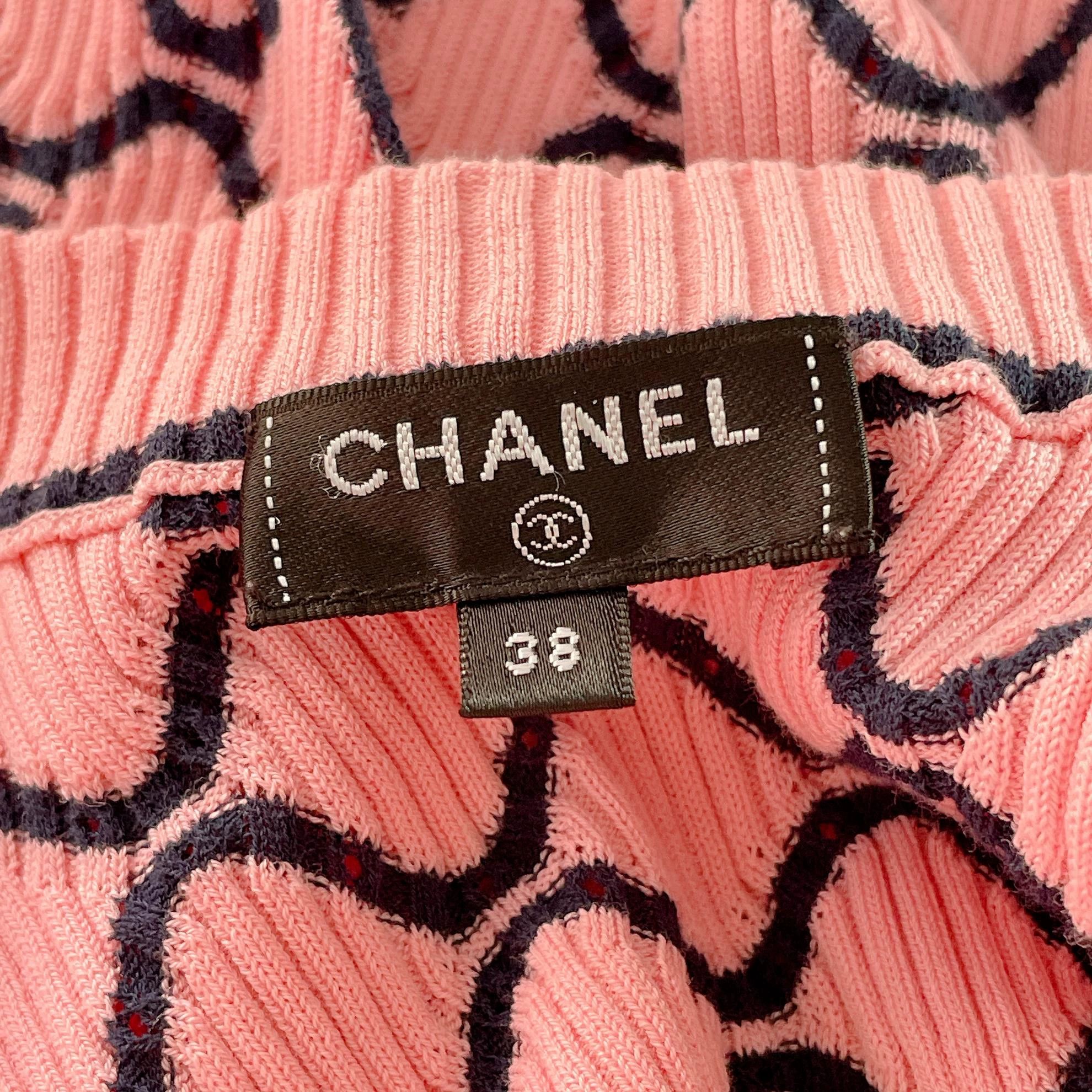Chanel Chanel Pink Quilted Knit Top 38 2022 Size S / US 4 / IT 40 - 7 Thumbnail