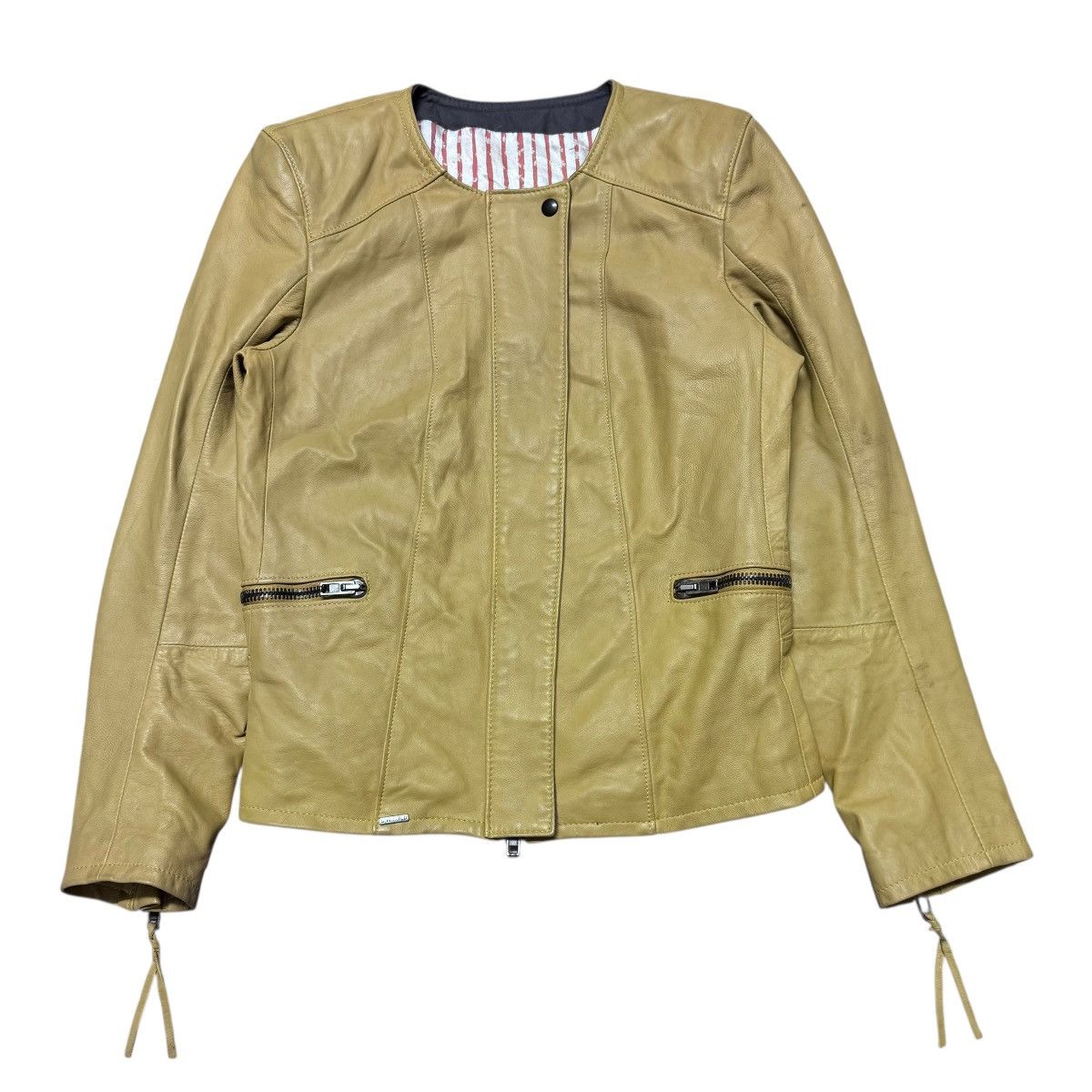 Leather S.W.O.R.D Gold Leather Jacket Size L / US 10 / IT 46 - 2 Thumbnail