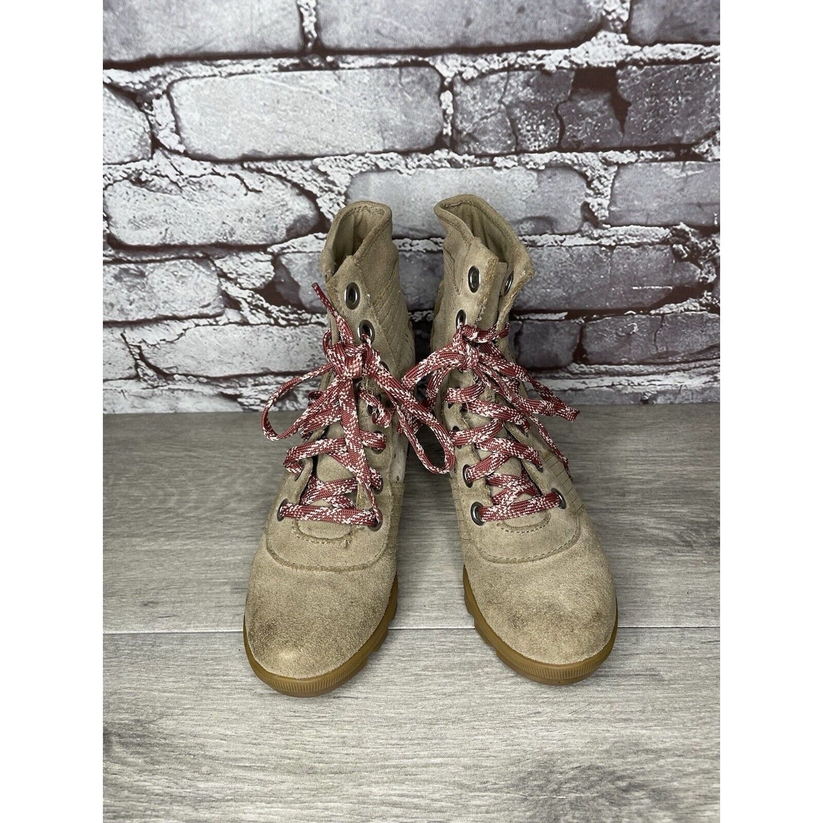 SOREL SOREL Joan of Arctic Wedge II Soft Taupe Suede Winter Lace U Size US 4 / IT 34 - 15 Thumbnail
