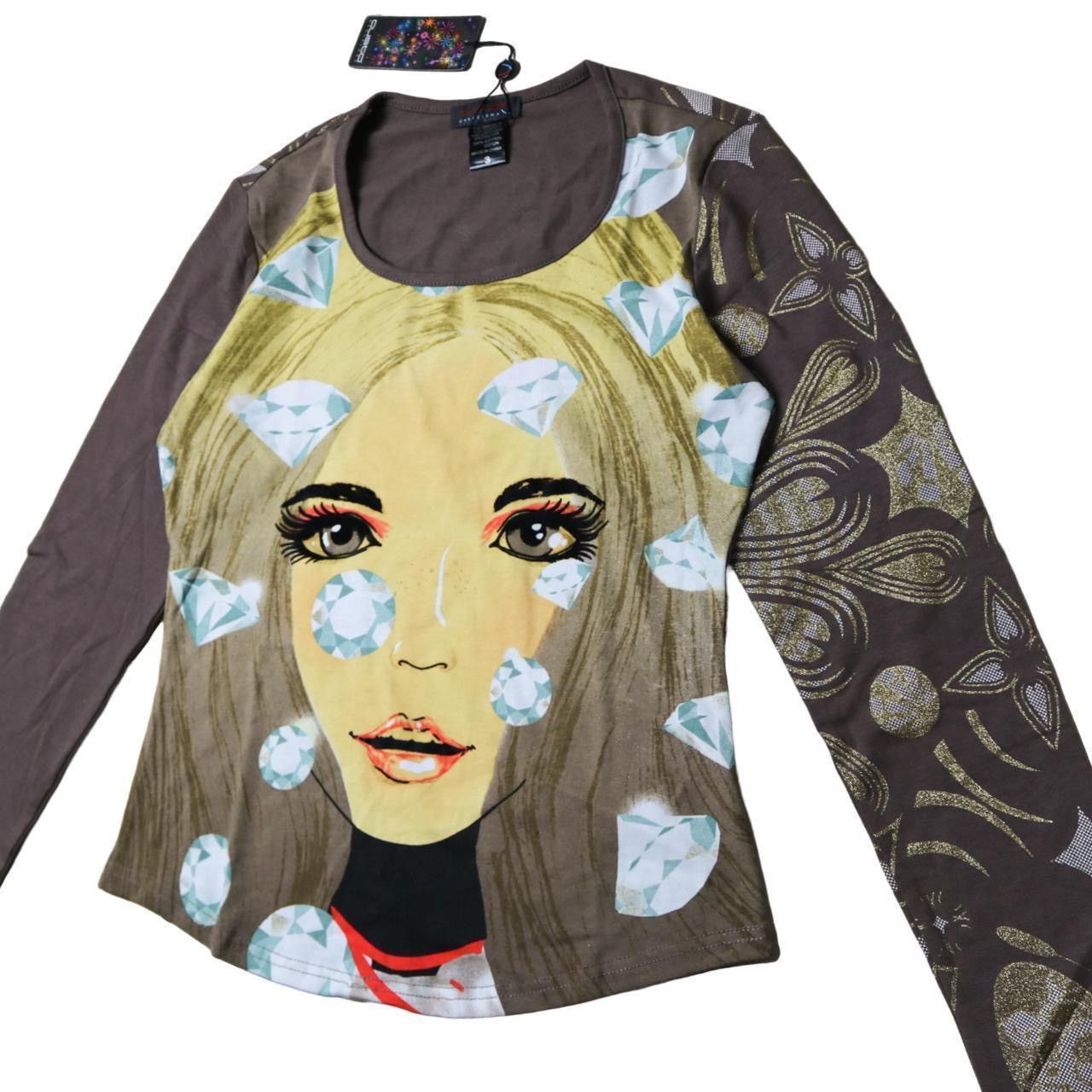 00s NWT Custo Barcelona girl & diamond L/S Tee