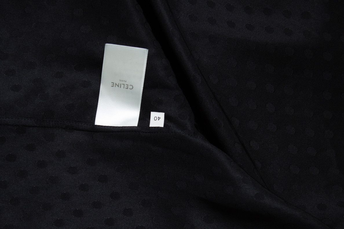 Celine Celine, Black silk polkadot shirt Size US M / EU 48-50 / 2 - 7 Thumbnail