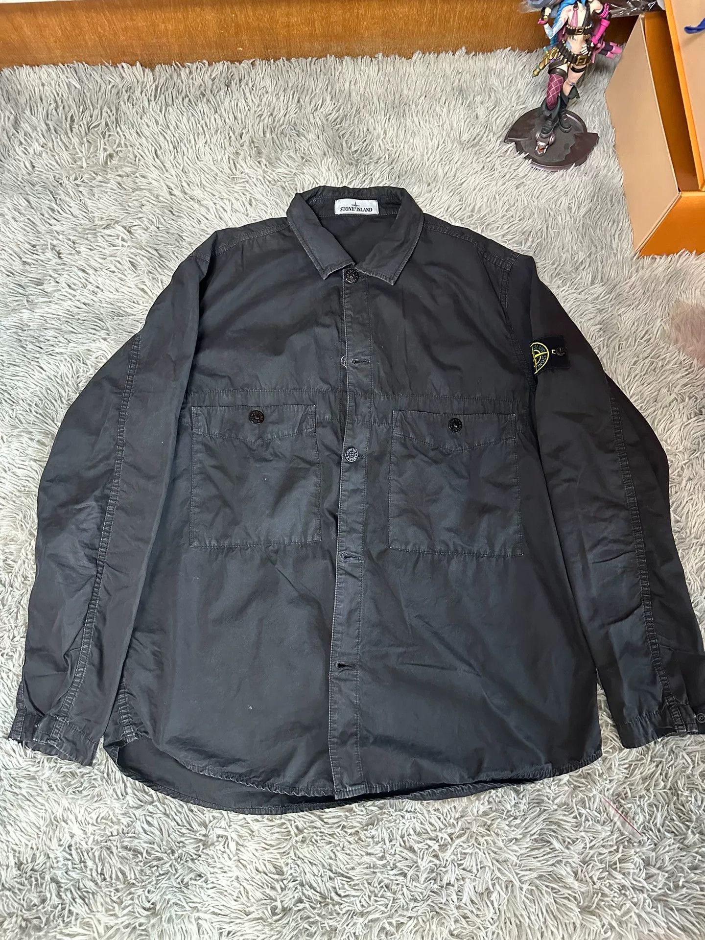 Stone Island Stone Island Washed Button Jacket Size US XL / EU 56 / 4 - 1 Thumbnail
