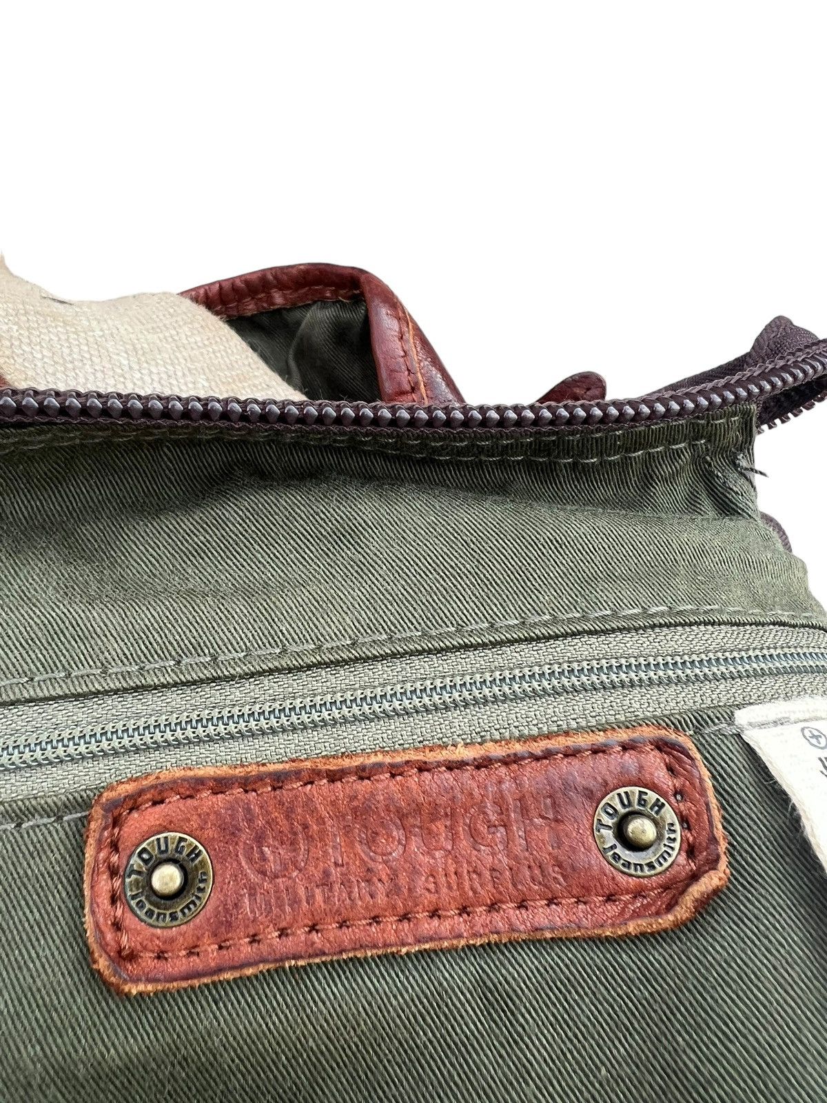 Leather Vintage Tough JeansSmith Military Surplus Patina Leather Bag Size ONE SIZE - 23 Thumbnail