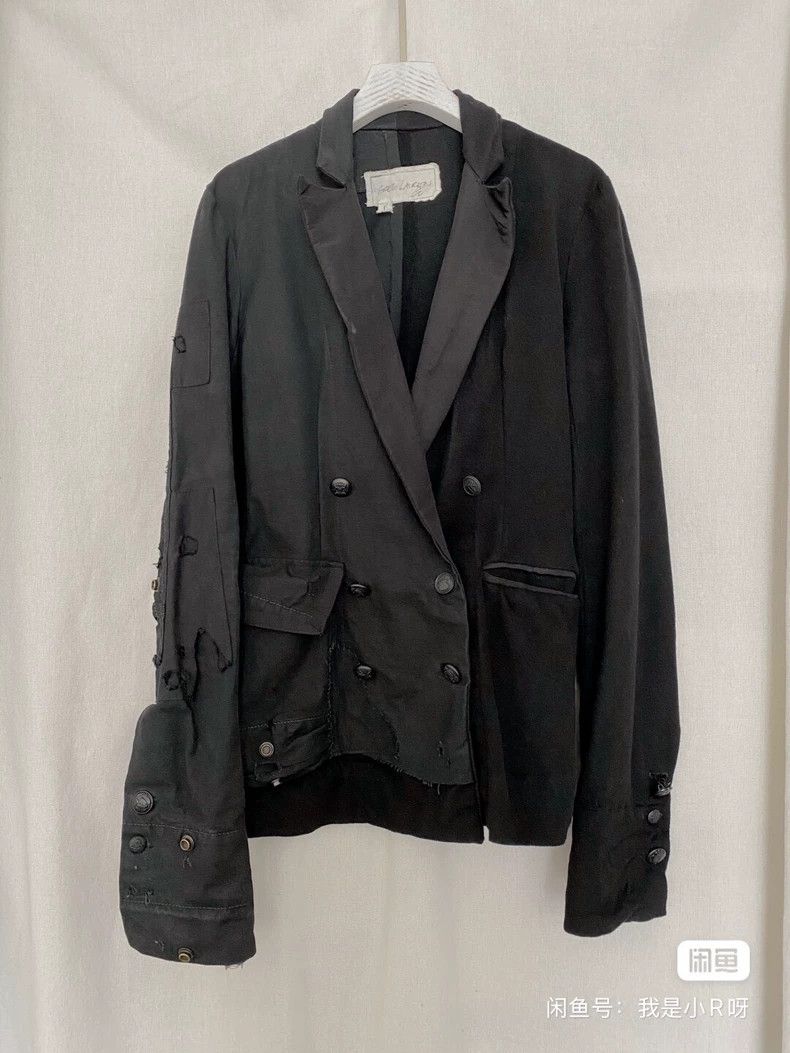 Greg Lauren greg lauren Cashmere splicing double breasted jacket 2506-N Size US M / EU 48-50 / 2 - 8 Thumbnail