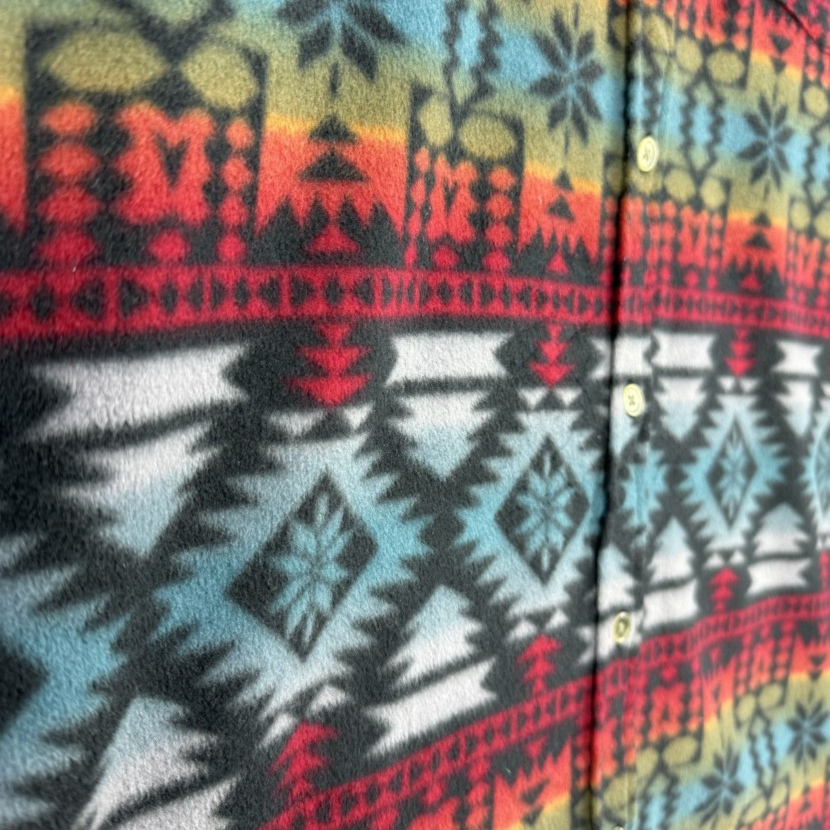 Japanese Brand Vintage Navajo Aztec Pattern Fleece Overshirt Size US XXL / EU 58 / 5 - 8 Thumbnail