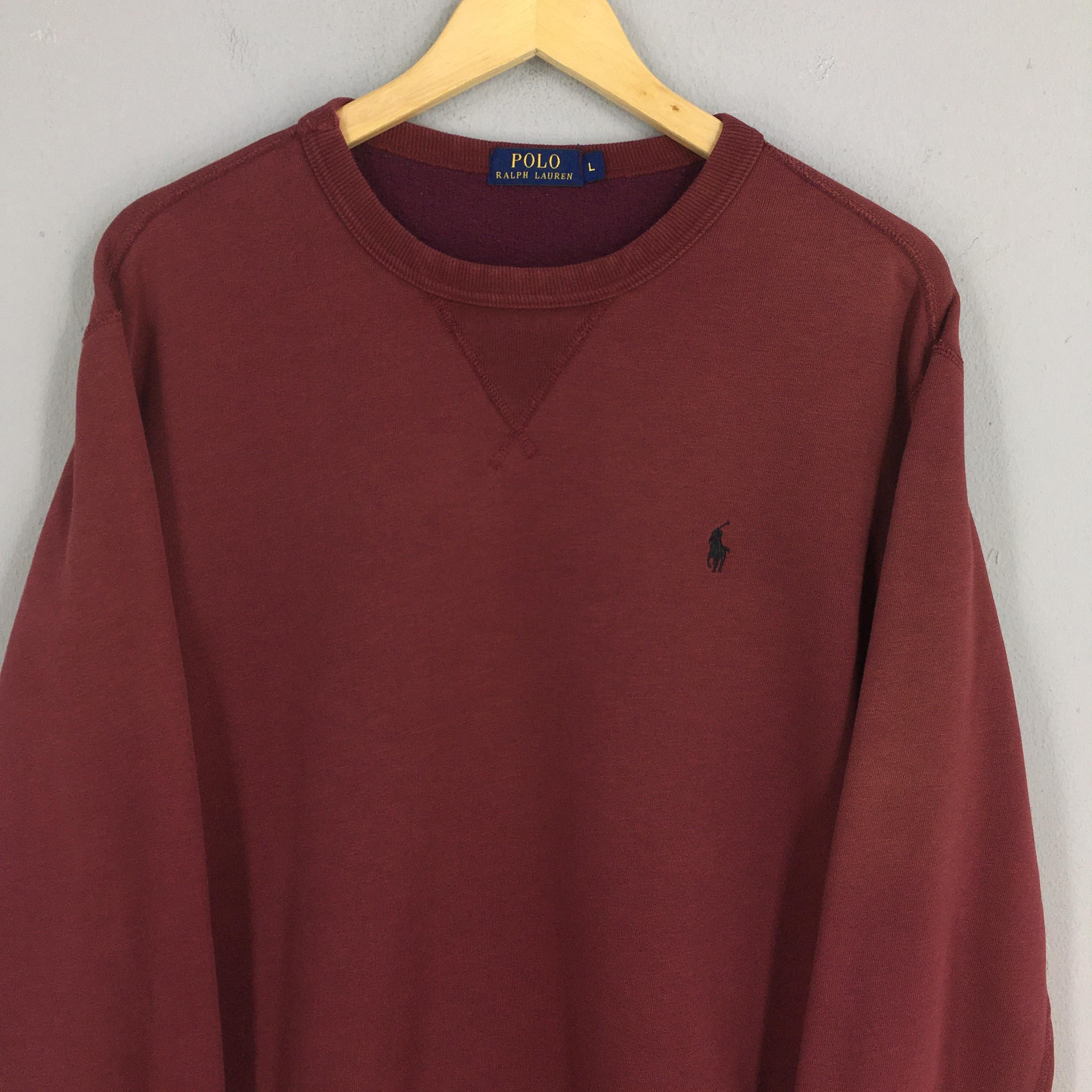 Polo Ralph Lauren Vintage 90s Polo Ralph Lauren Pony Red Sweatshirt Large Size US L / EU 52-54 / 3 - 2 Thumbnail