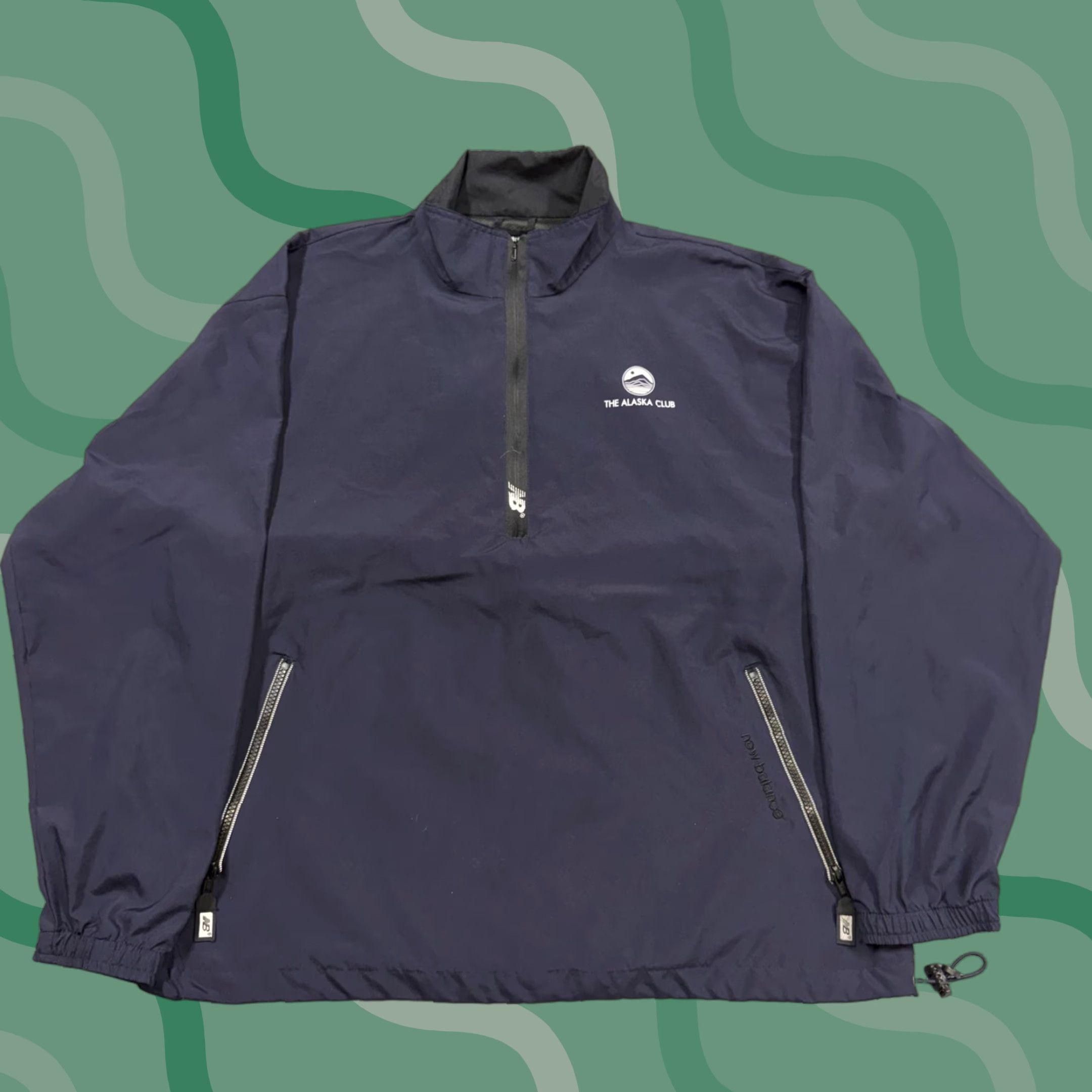 New Balance VINTAGE New Balance Jacket Mens L Blue 1/4 Zip Windbreaker Pockets Alaska Club Logo Size US L / EU 52-54 / 3 - 1 Thumbnail