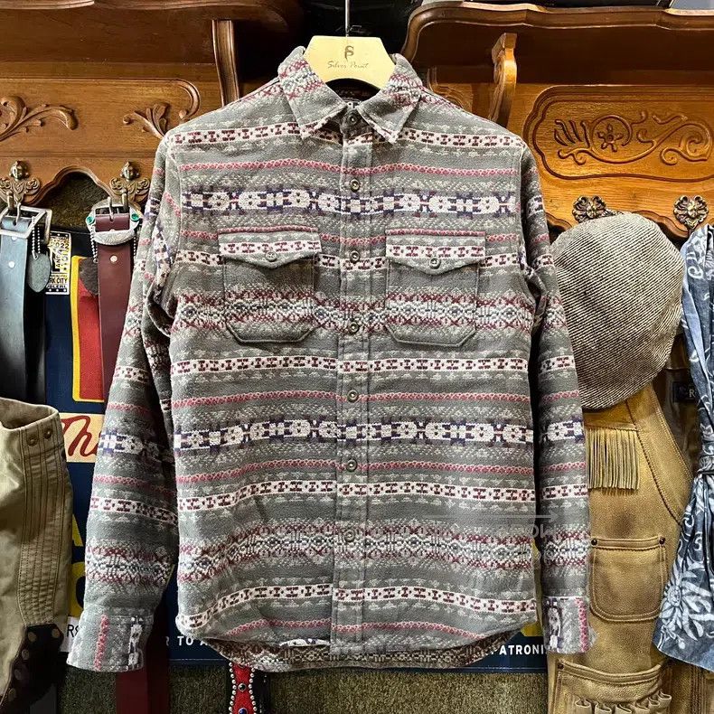 RRL Ralph Lauren RRL Ralph Lauren Leather Patch Western Shirt Size US S / EU 44-46 / 1 - 1 Thumbnail