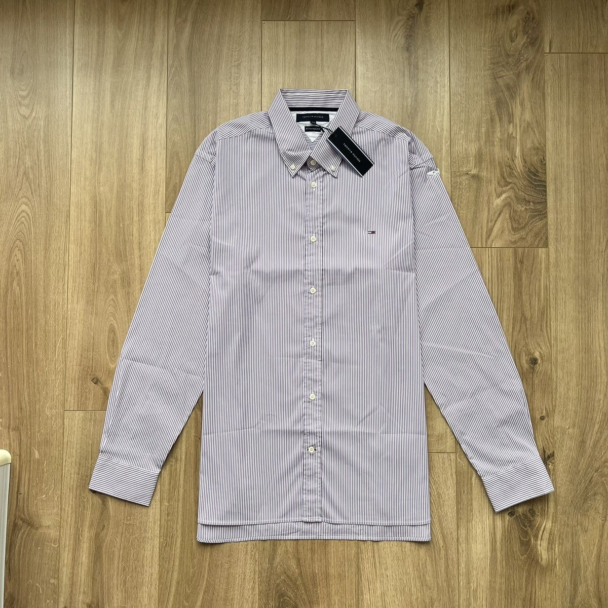 Tommy Hilfiger Vintage Tommy Hilfiger 80’ Two Ply Cotton Shirt (Size 3XL) Size US XXL / EU 58 / 5 - 1 Thumbnail