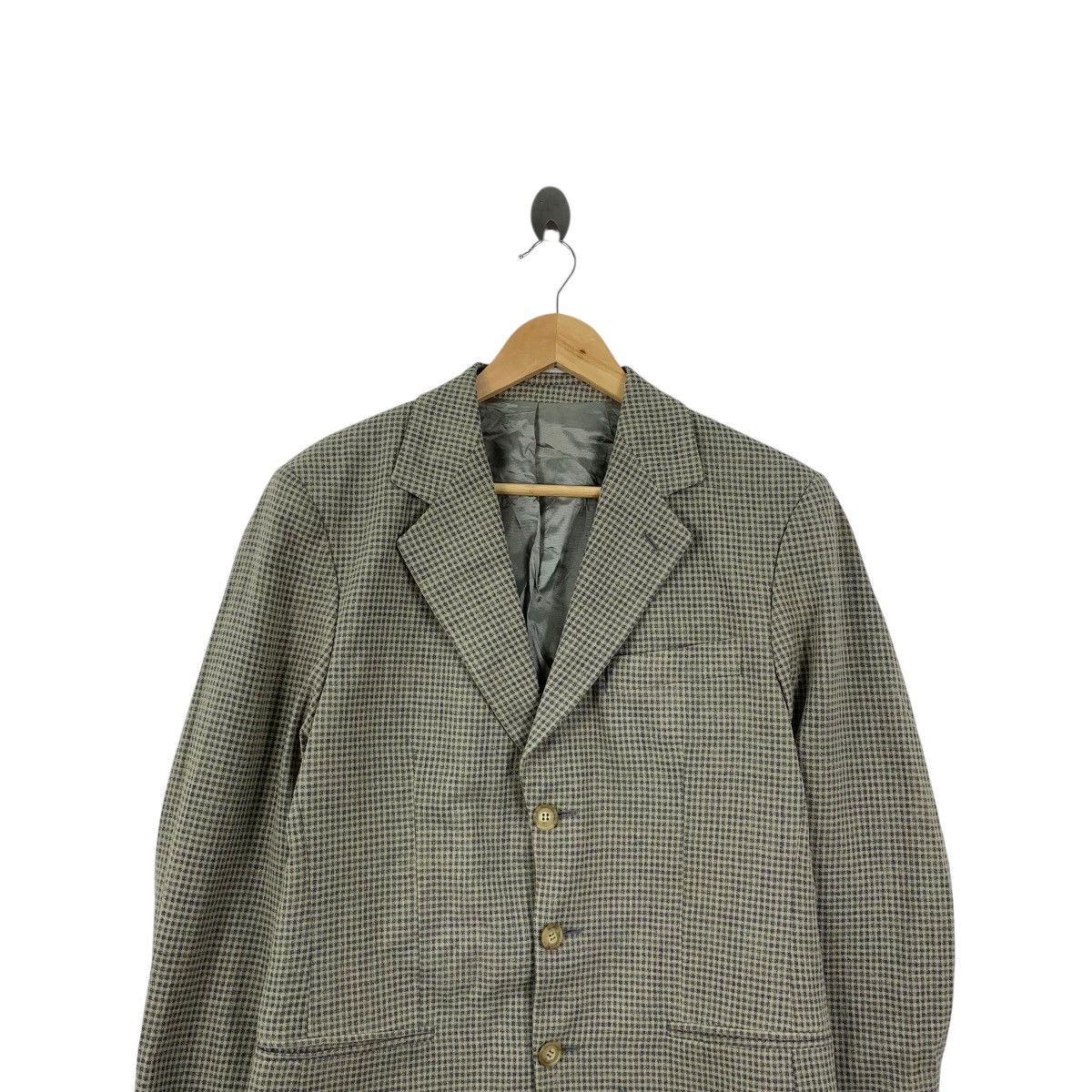 Adolfo Dominguez Vintage ADOLFO DOMINGUEZ Made In Spain Herringbone Blazer Size 46L - 2 Thumbnail