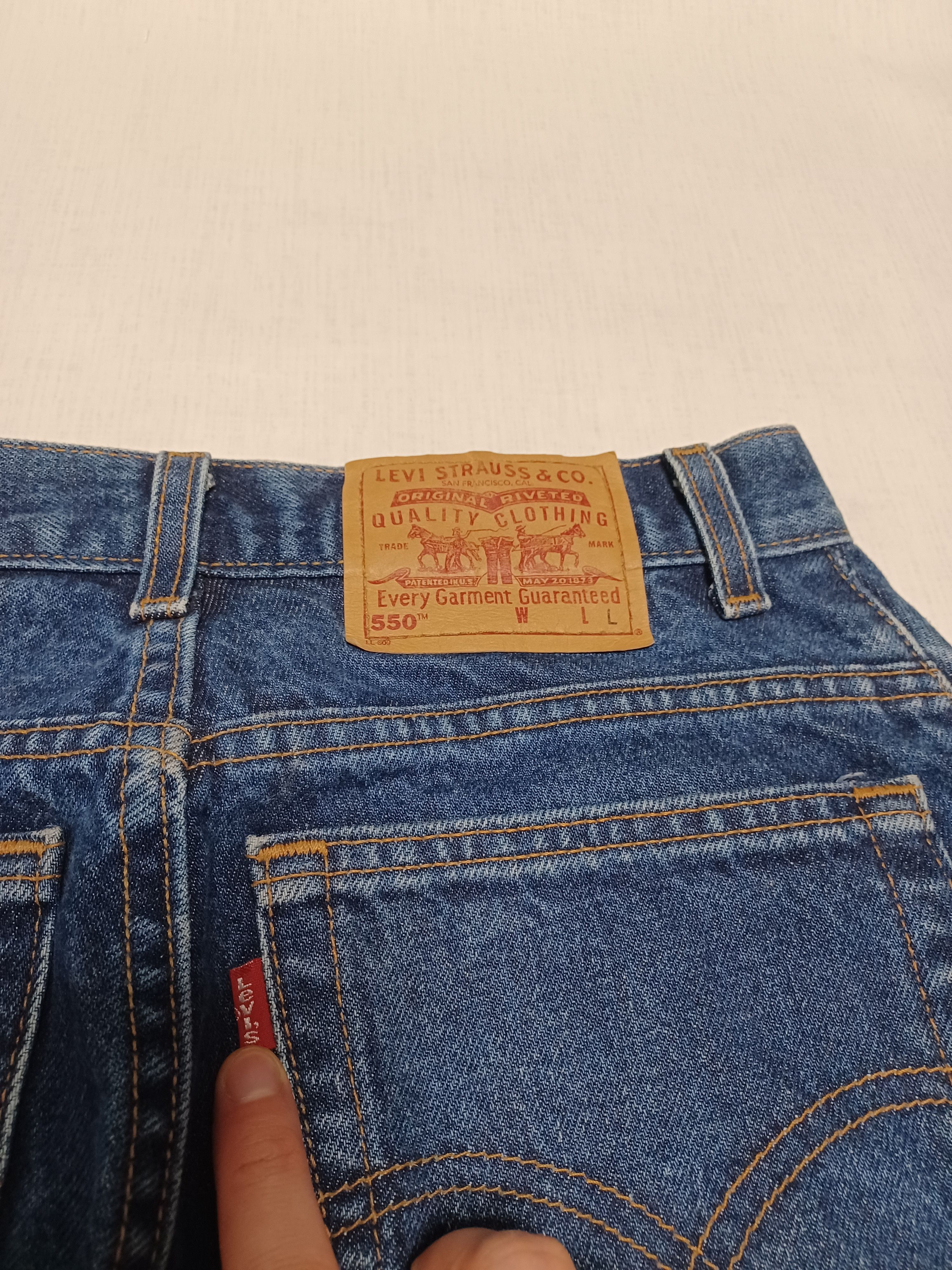 Levi's Vintage Clothing Levis 550 lady`s baggy made in USA vintage jeans denim Size 29" - 7 Thumbnail