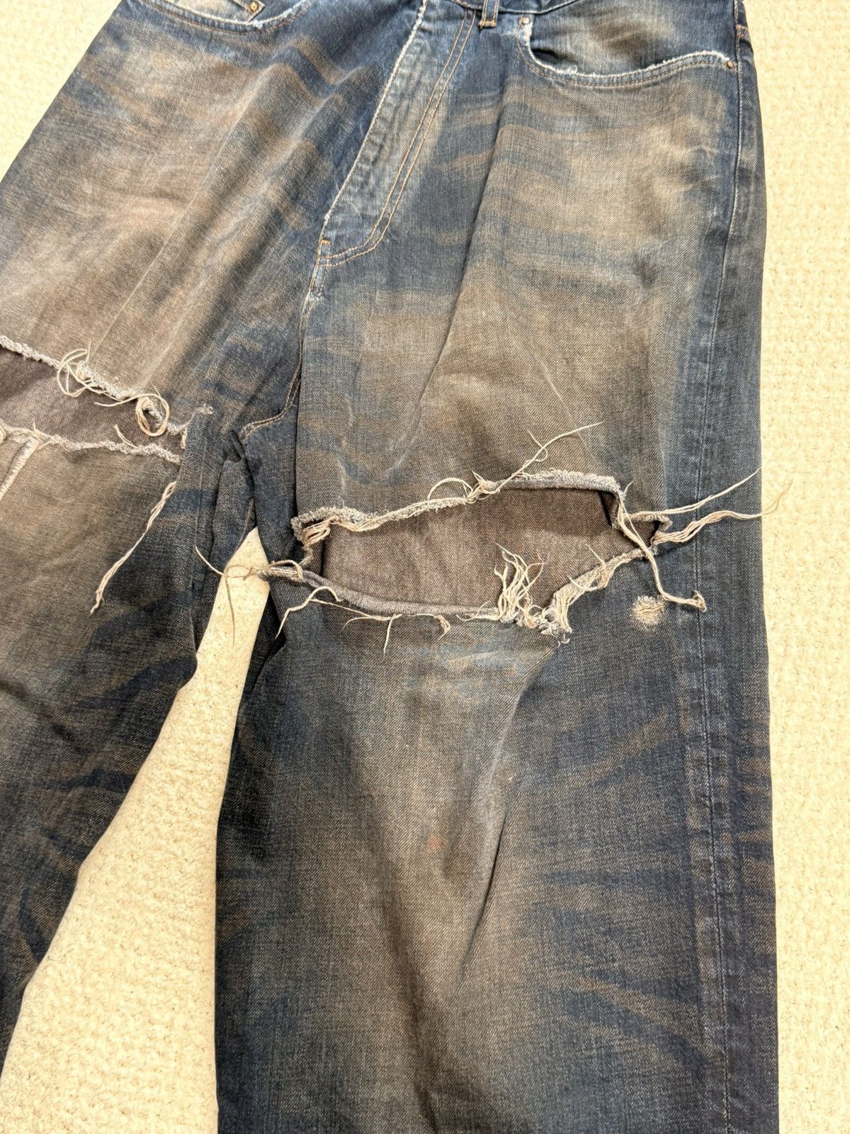 Balenciaga Balenciaga Skater Pant Dirty Dark Blue Denim Prototype Size US 30 / EU 46 - 2 Thumbnail