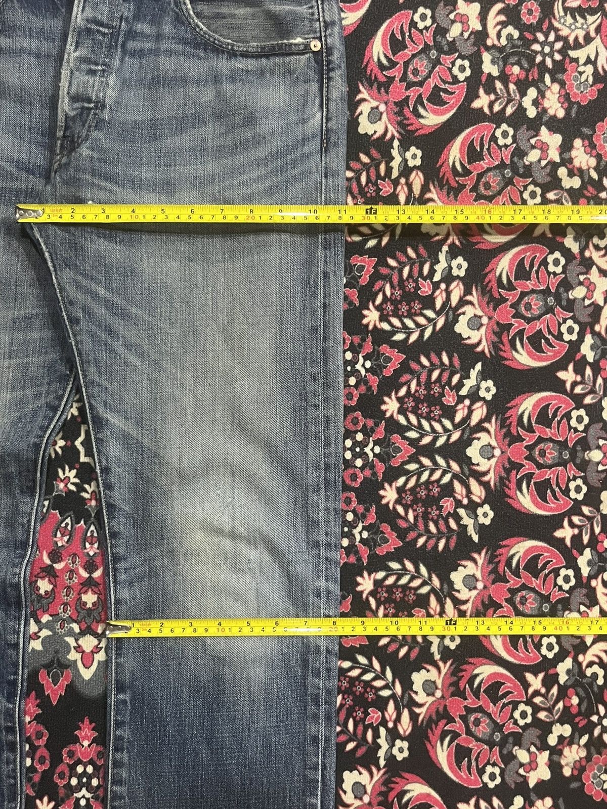 Levi's Vintage Levi’s 501 Blue Faded Washed Distress Straight Jeans Size US 31 - 17 Thumbnail