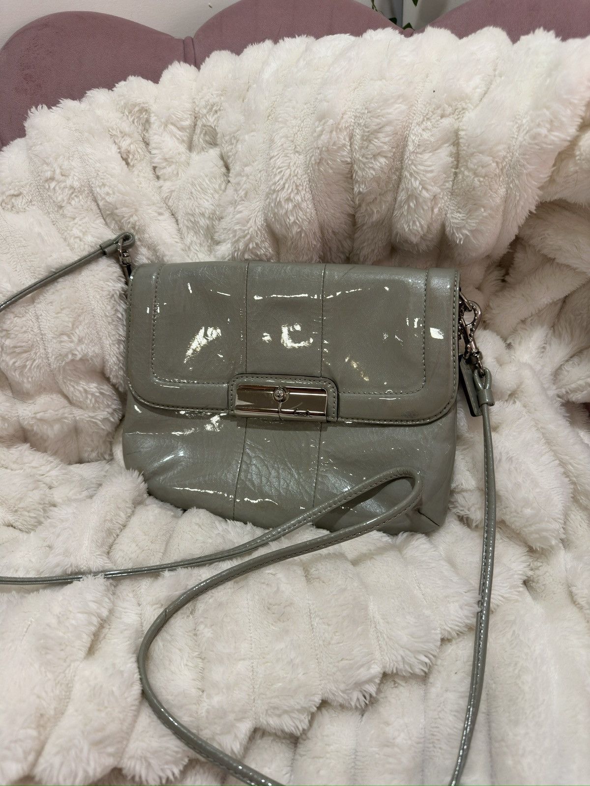Coach grey/green coach pleather crossbody bag Size ONE SIZE - 1 Thumbnail