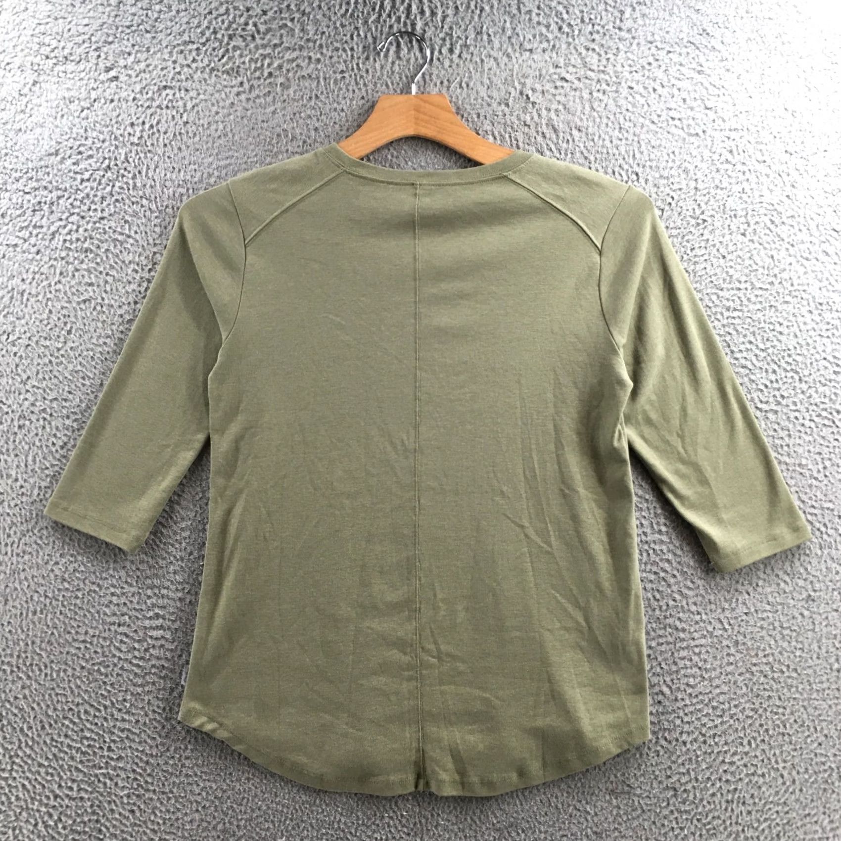 Eddie Bauer Eddie Bauer T-Shirt Womens Medium Green Cotton Crew Neck 3/4 Sleeve Casual Shirt Size M / US 6-8 / IT 42-44 - 7 Thumbnail