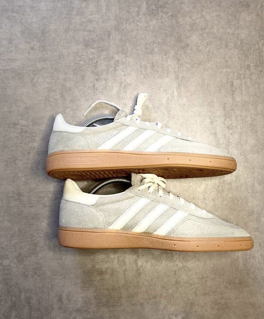 Adidas Adidas Handball Spezial Low Top Sneakers Silver Pebble Gum Size US 10 / EU 43 - 4 Thumbnail