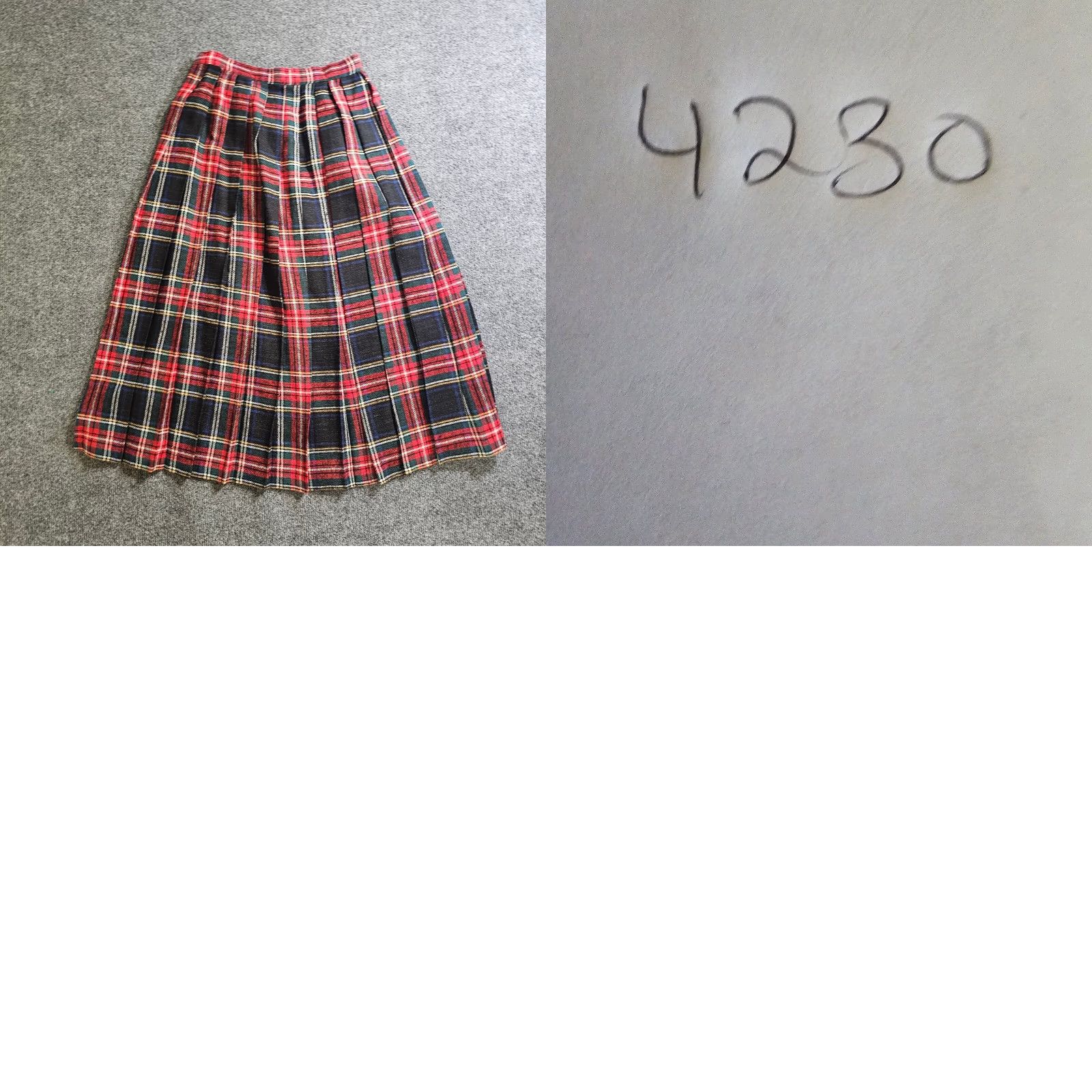 Vintage Vintage Skirt Womens Small Red Plaid Tartan Wool Wrap Midi Pleated Accents Size 28" / US 6 / IT 42 - 8 Thumbnail