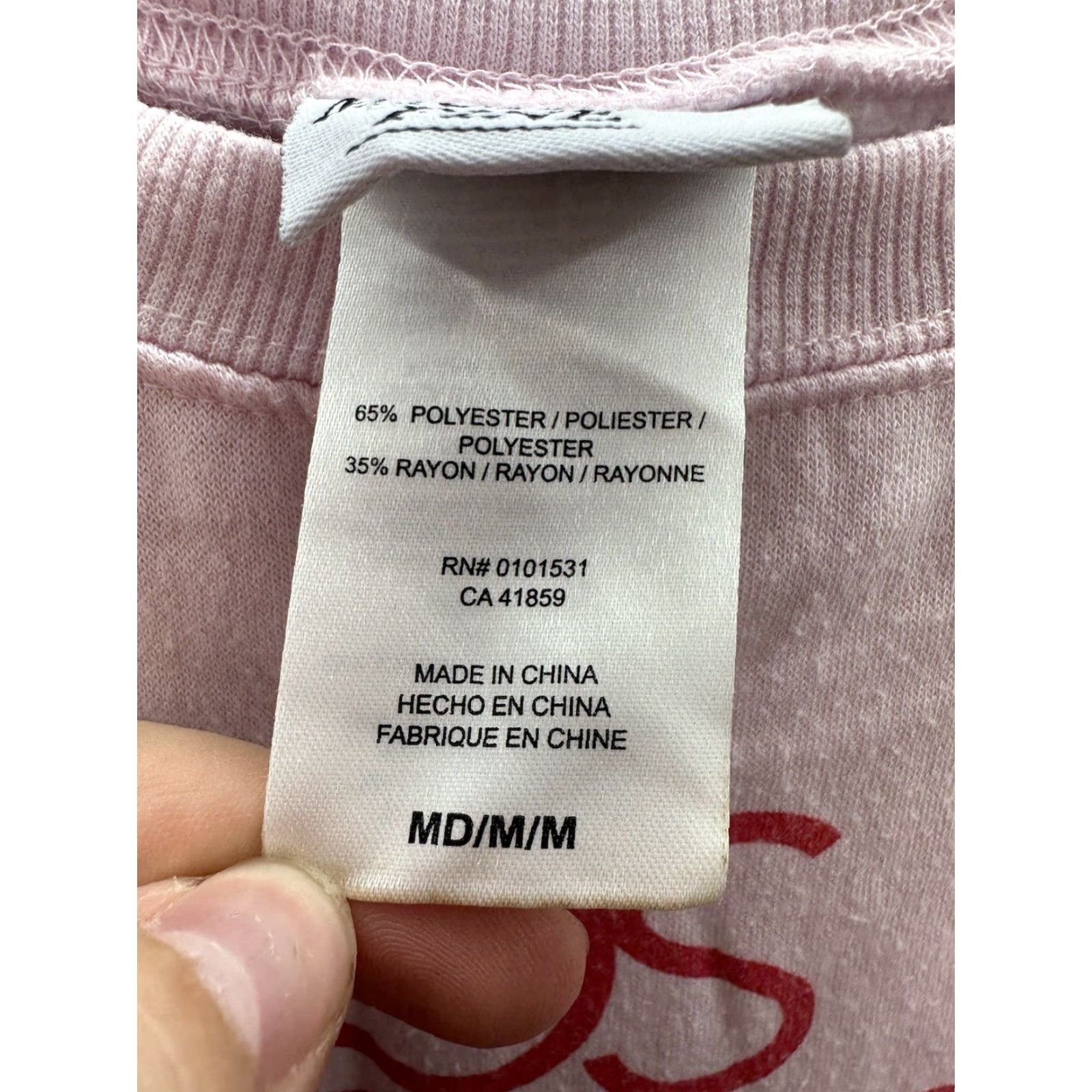 Vintage Mighty Fine Sweatshirt Womens Size Medium Pink Los Angeles Long Sleeve Cropped Size M / US 6-8 / IT 42-44 - 7 Thumbnail