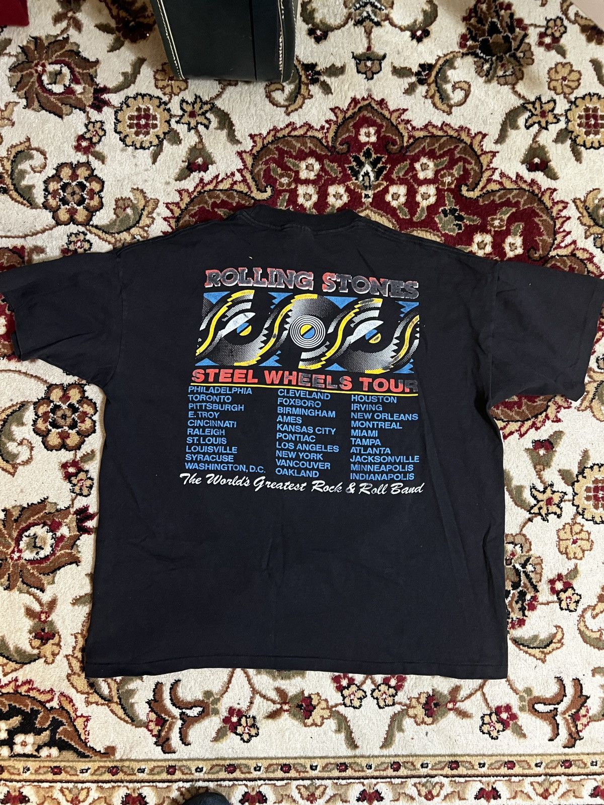 Vintage 1989 Rolling Stones Tour Tee Size US L / EU 52-54 / 3 - 3 Thumbnail