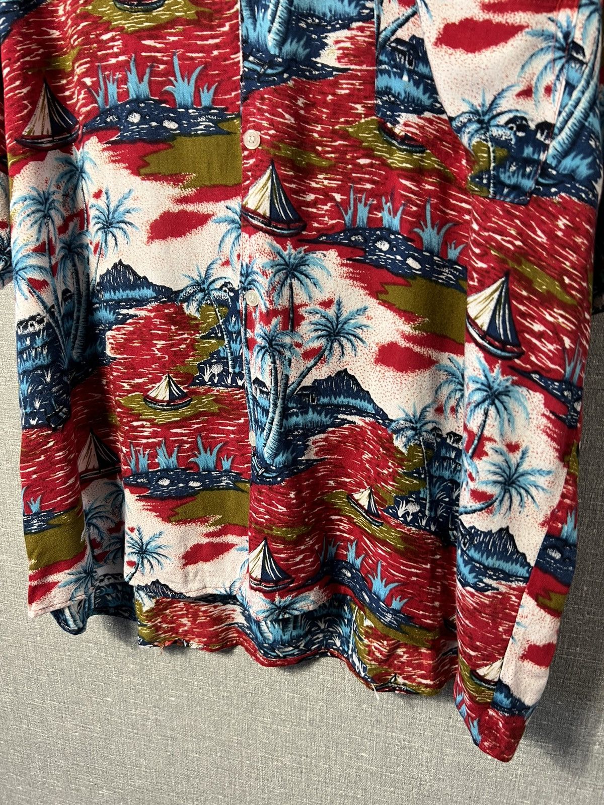 Fubu × Vintage Rare FUBU All Over Printed Hawaiian Button Shirt 100% Rayon Size US XL / EU 56 / 4 - 3 Thumbnail