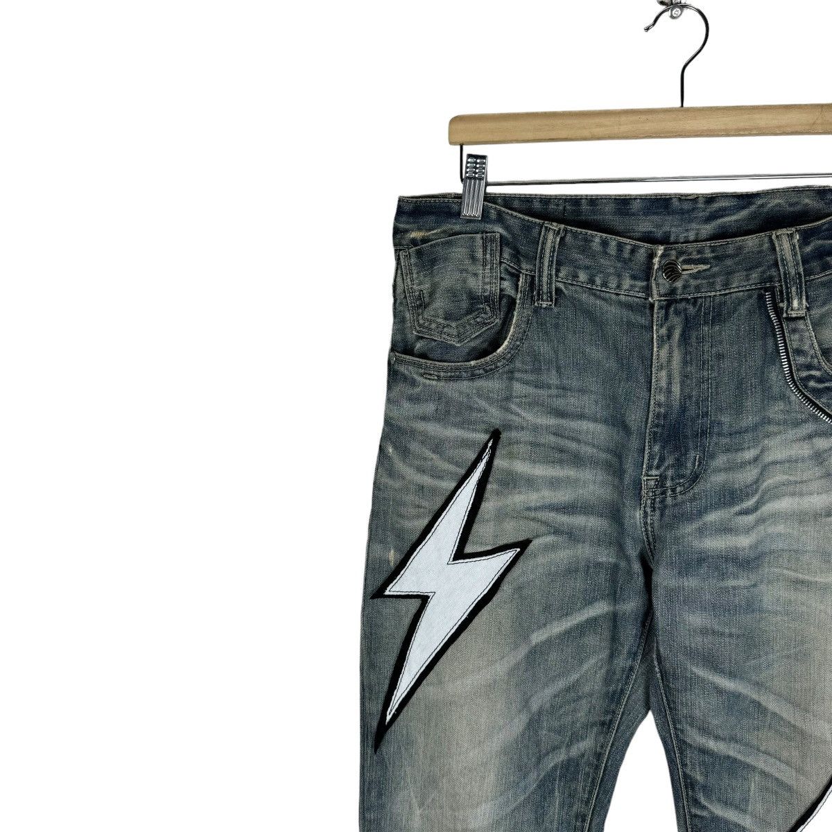 Japanese Brand ☀️GHOST BRAND TECHNICAL SKULL DENIM PANTS Size US 34 / EU 50 - 4 Thumbnail