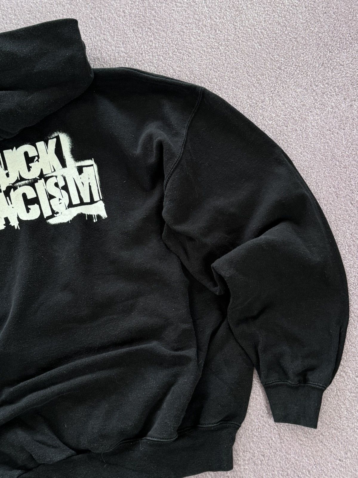 Vintage Vintage ZSK “Fuck Racizm” Faded Grunge Band Hooodie Size US XL / EU 56 / 4 - 11 Thumbnail